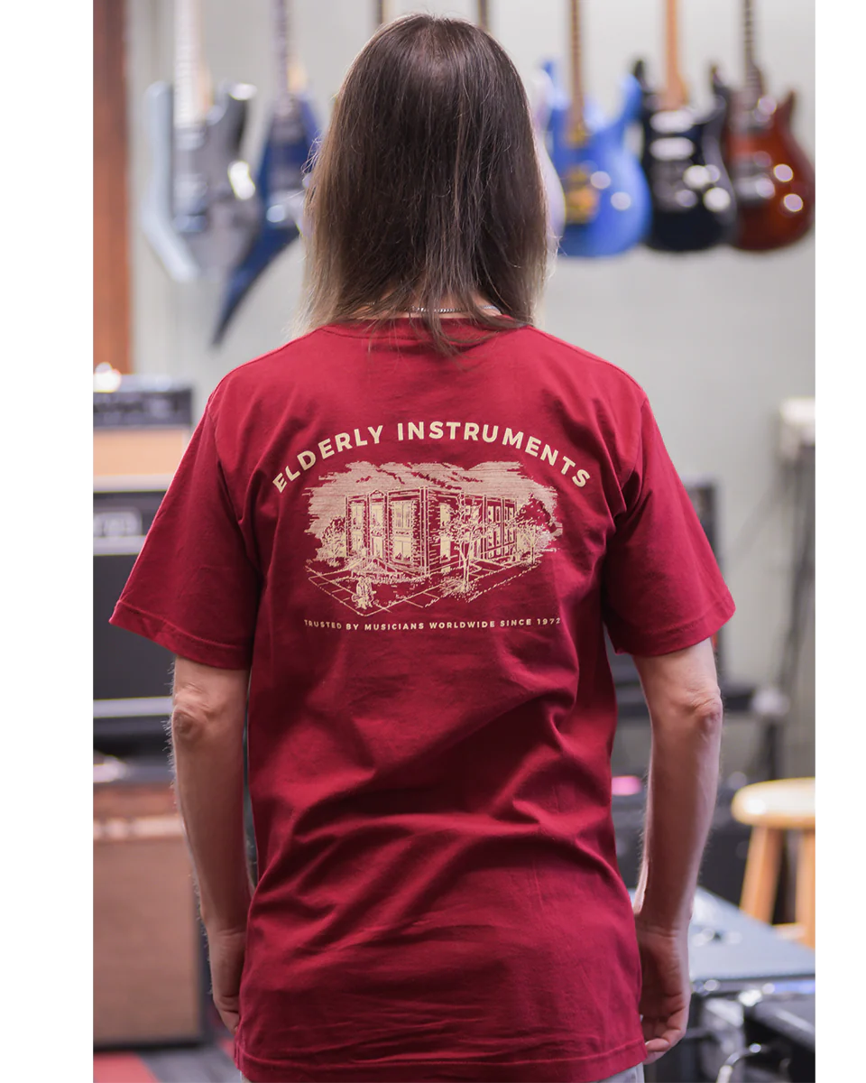 Elderly Instruments 2-Sided T-Shirt, Cranberry (Various Sizes) - Image 3