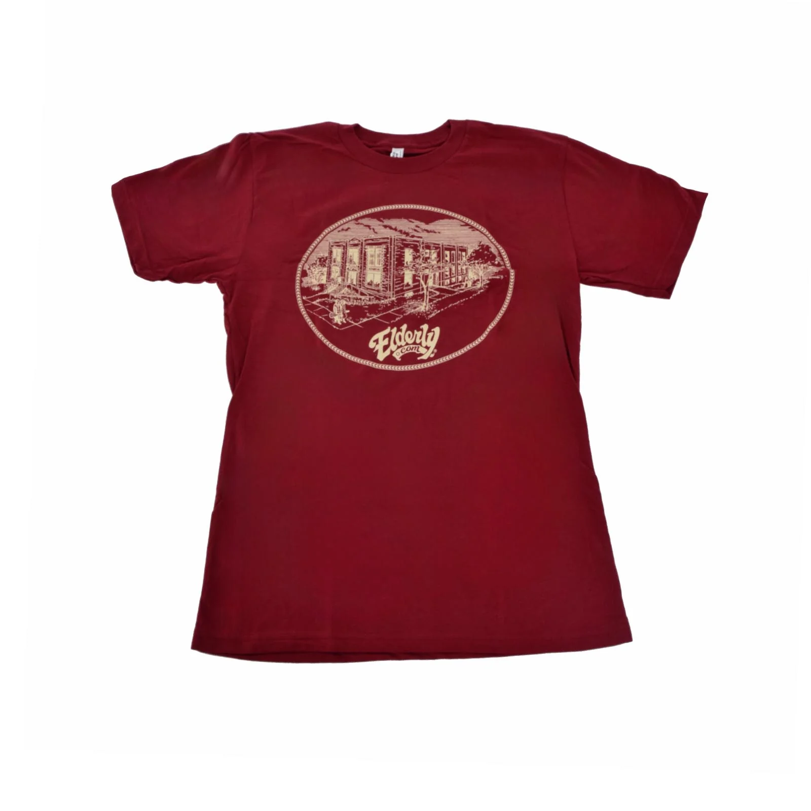 Elderly Instruments Building T-Shirt, Cranberry (Various Sizes) - Image 2