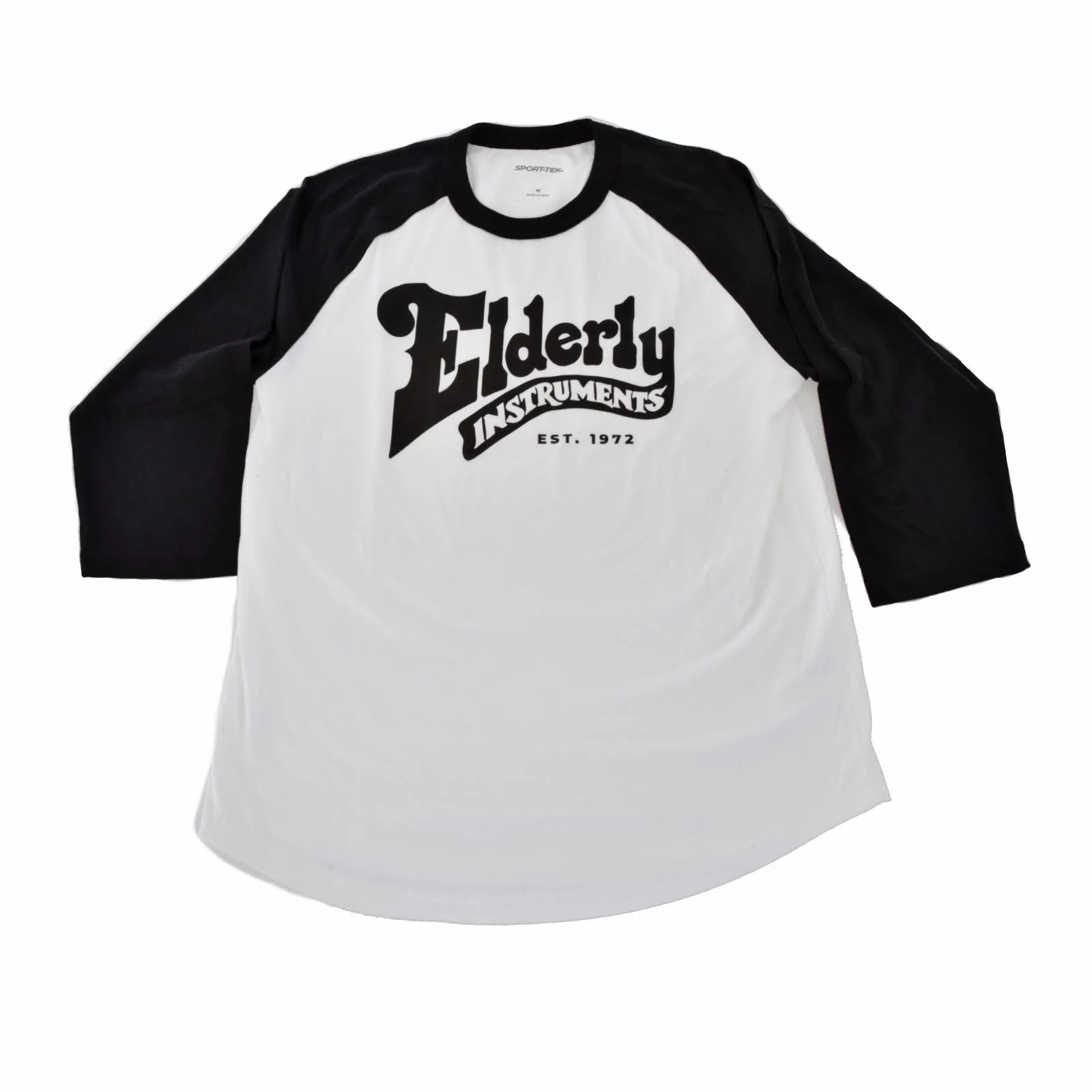 Elderly Instruments Baseball T-Shirt, Black (Various Sizes) - Image 3