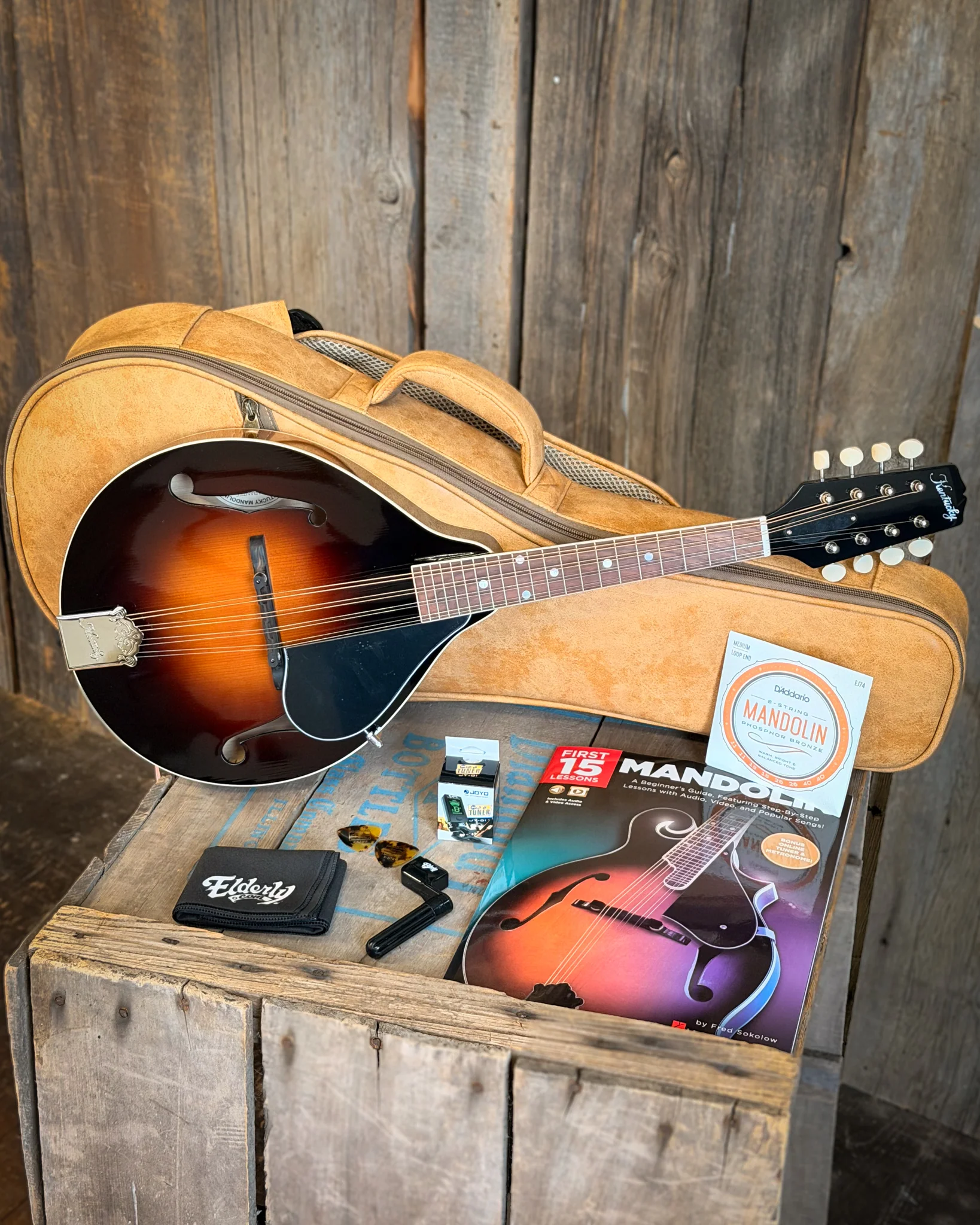 Kentucky KM-150 A-Style Mandolin Starter Pack by Elderly Instruments