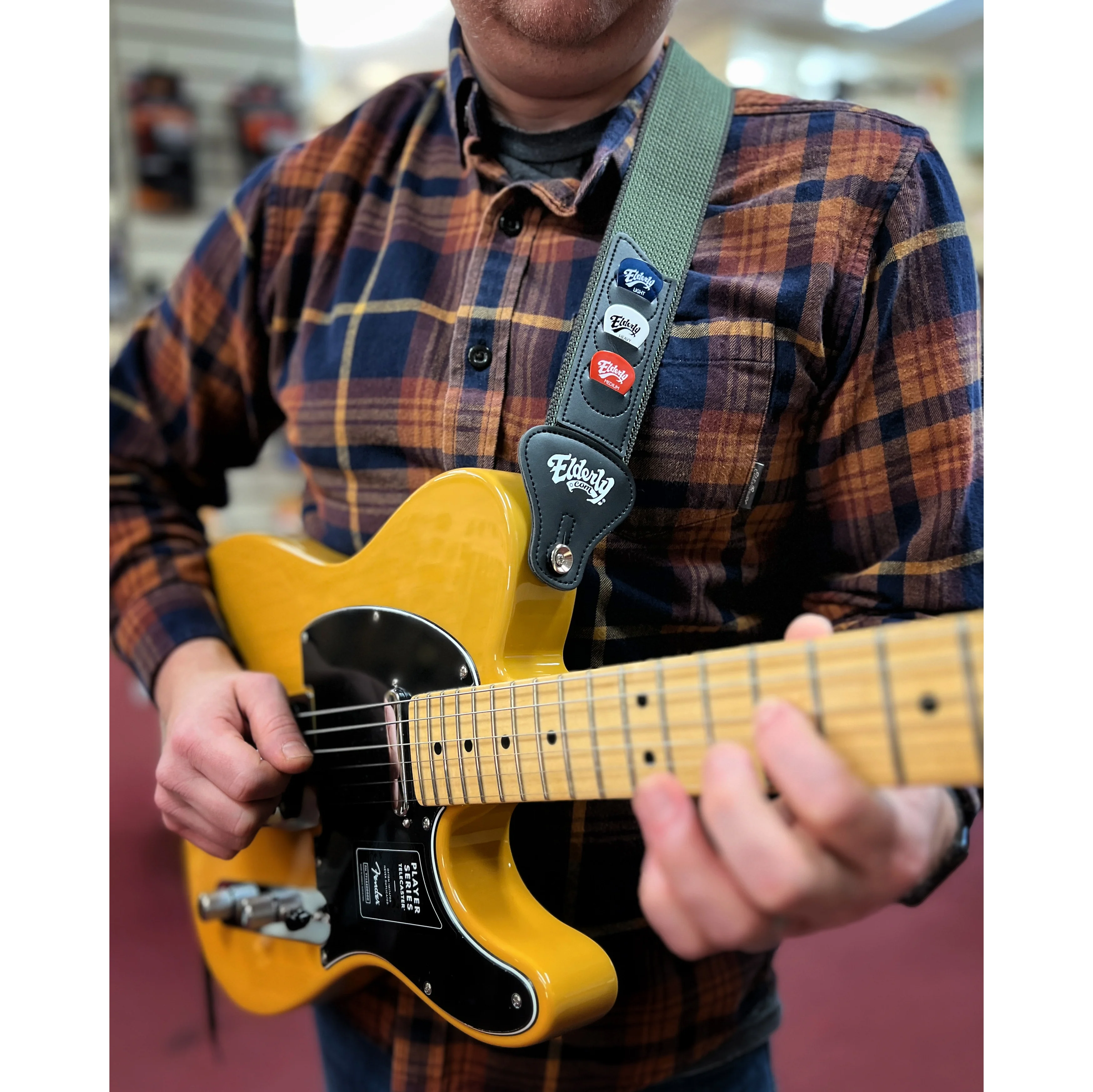 Elderly Instruments Guitar Strap, Green - Image 2