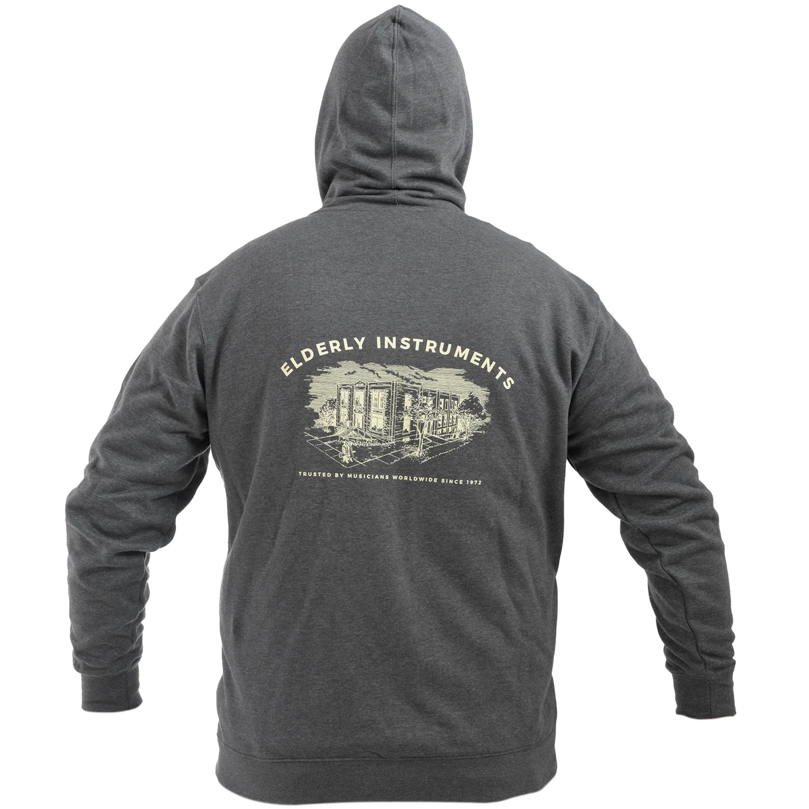 Elderly Instruments Zip Up Hoodie, Heathered Charcoal (Various Sizes) - Image 5