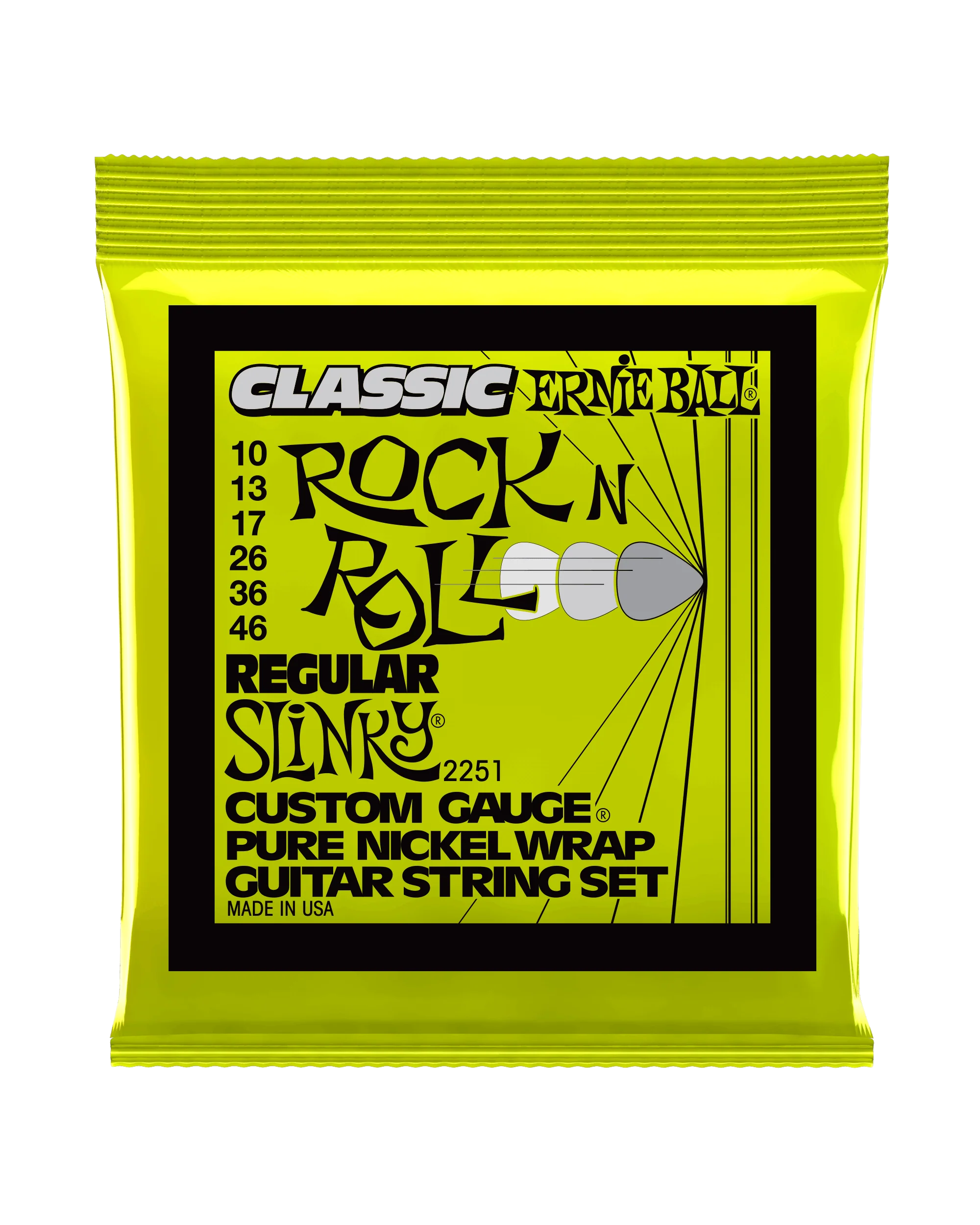 Ernie Ball 2251 Rock-N-Roll Pure Nickel Electric Guitar Strings, Light - Image 2