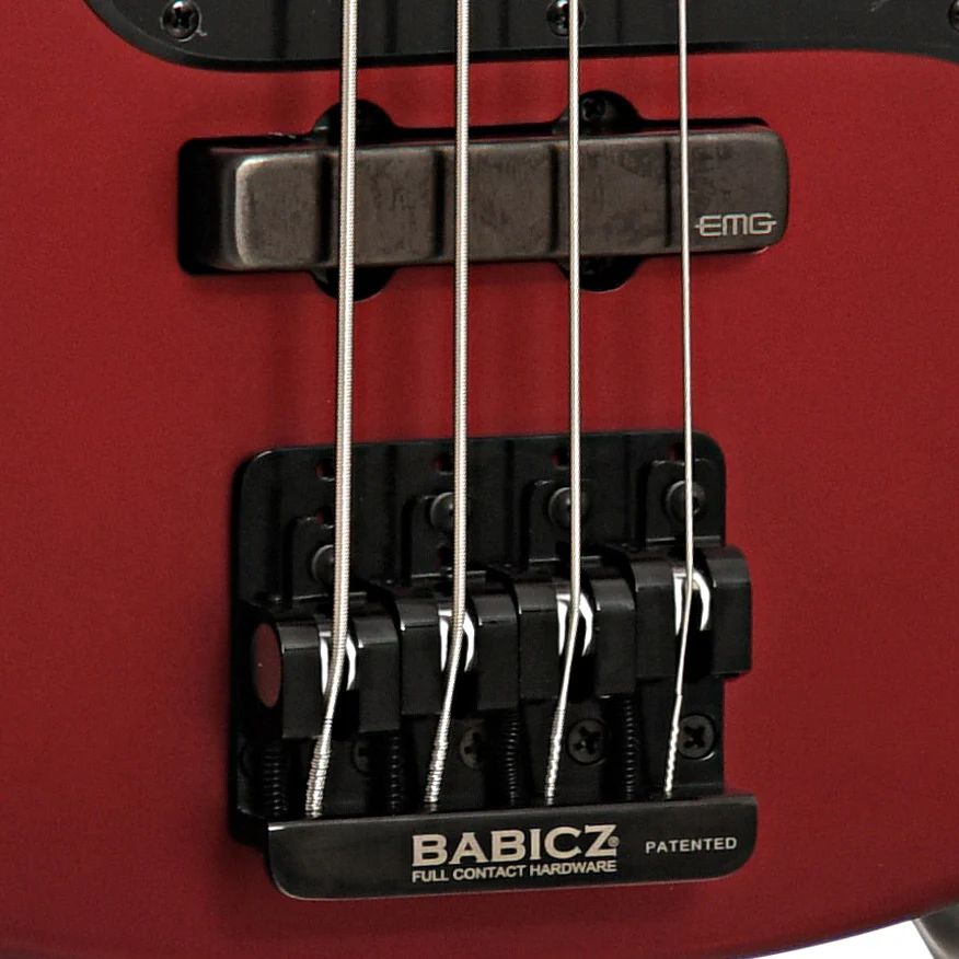 ESP LTD AP-4 4-String Bass, Candy Apple Red Satin - Image 5