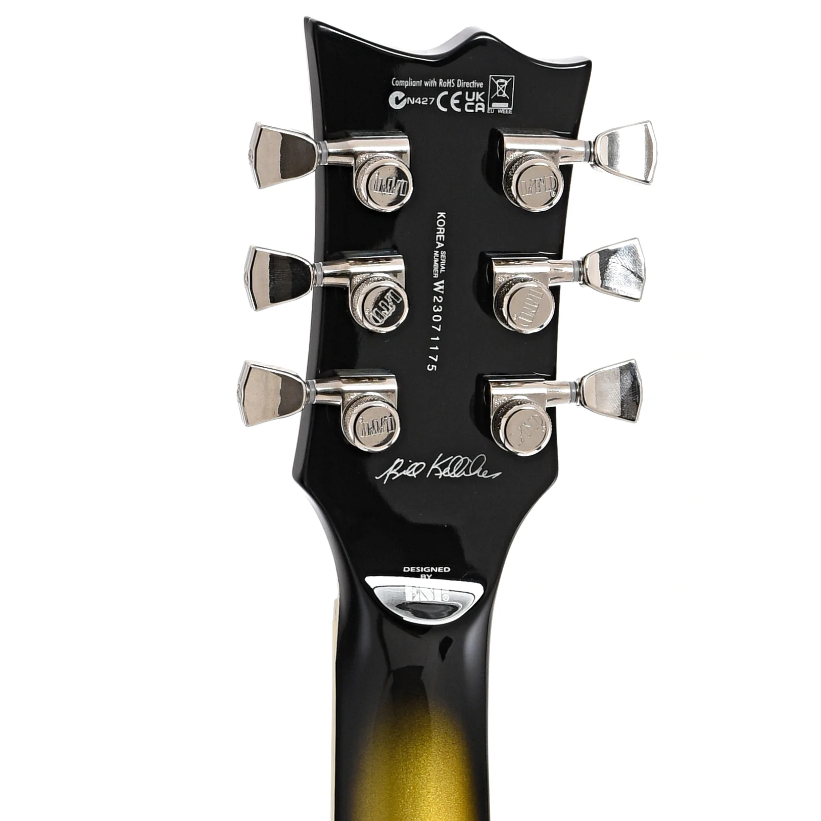 ESP LTD BK-600 Electric Guitar, Vintage Silver Sunburst - Image 9