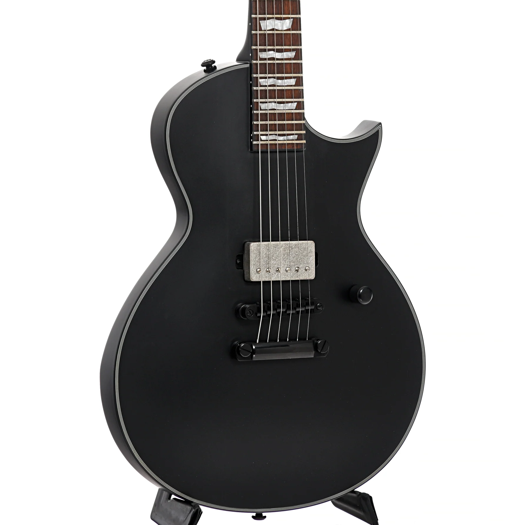 ESP LTD EC-201 Electric Guitar, Black Satin - Image 5