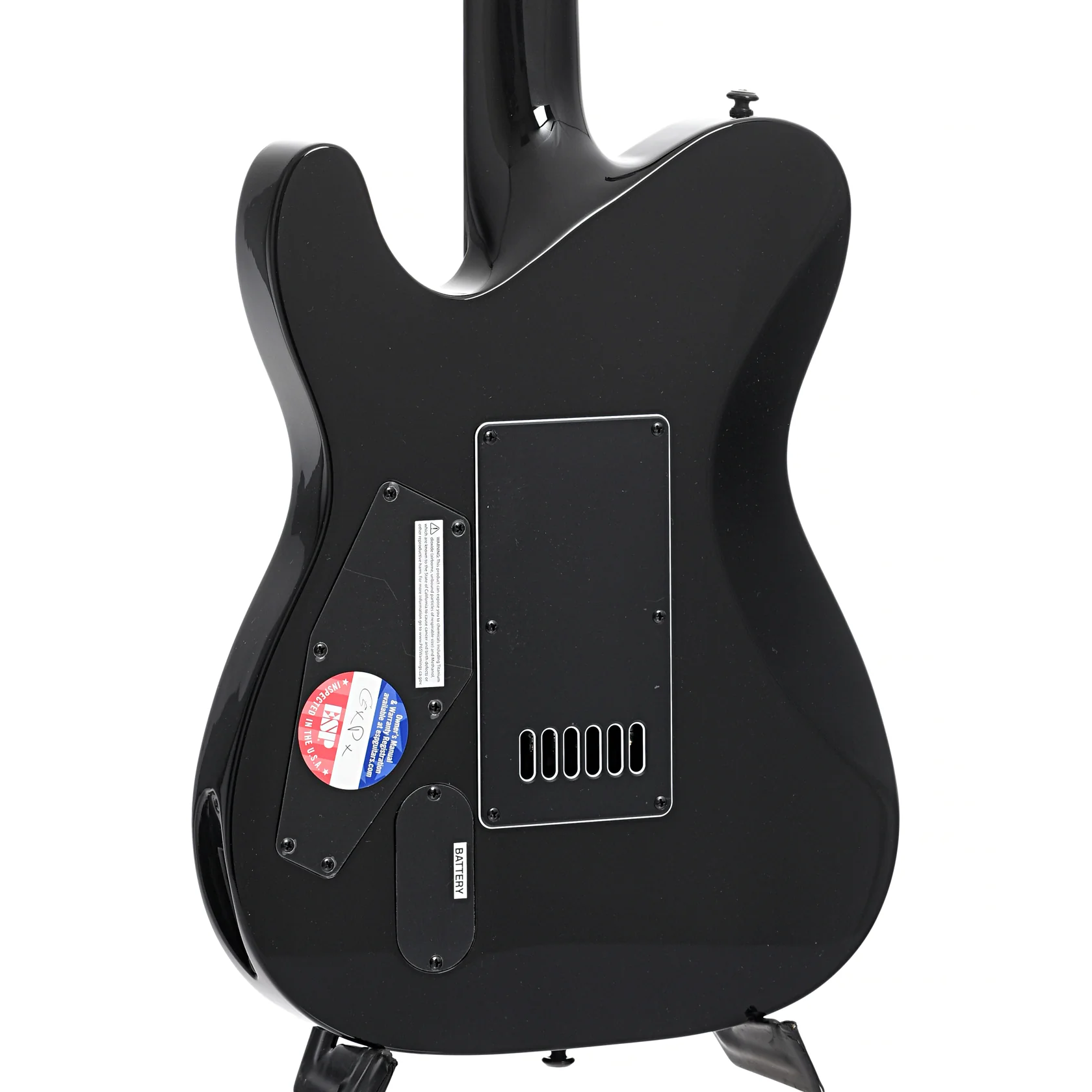 ESP LTD TE-1000 Evertune Electric Guitar, Poplar Burl Charcoal Burst - Image 11