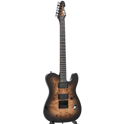 ESP LTD TE-1000 Evertune Electric Guitar, Poplar Burl Charcoal Burst - Image 3
