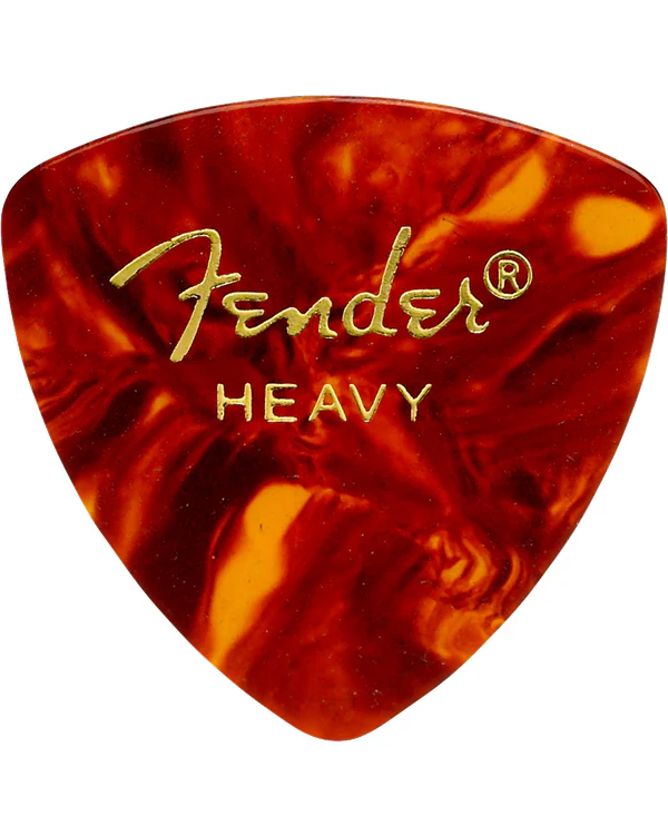 Fender Classic 346 Shape Celluloid Guitar Picks, Tortoise Shell, Heavy - Image 2