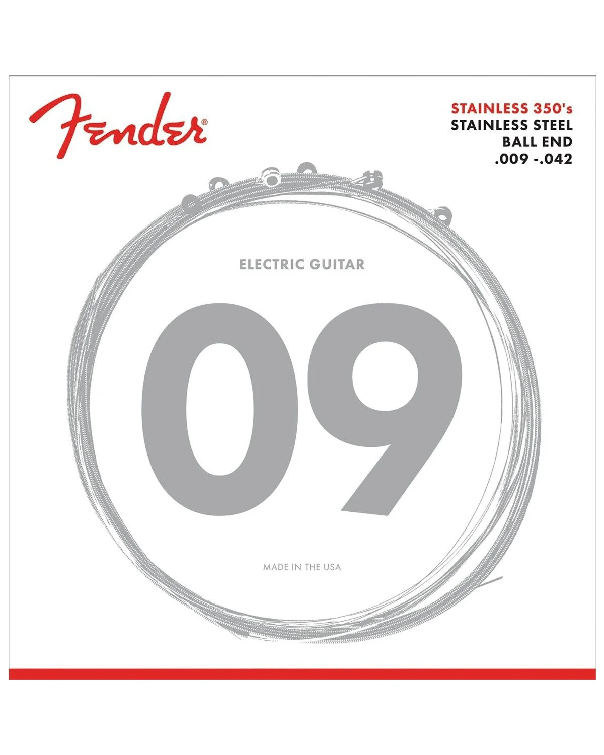 Fender 350L Stainless Steel Roundwound Electric Guitar Strings, Light - Image 2