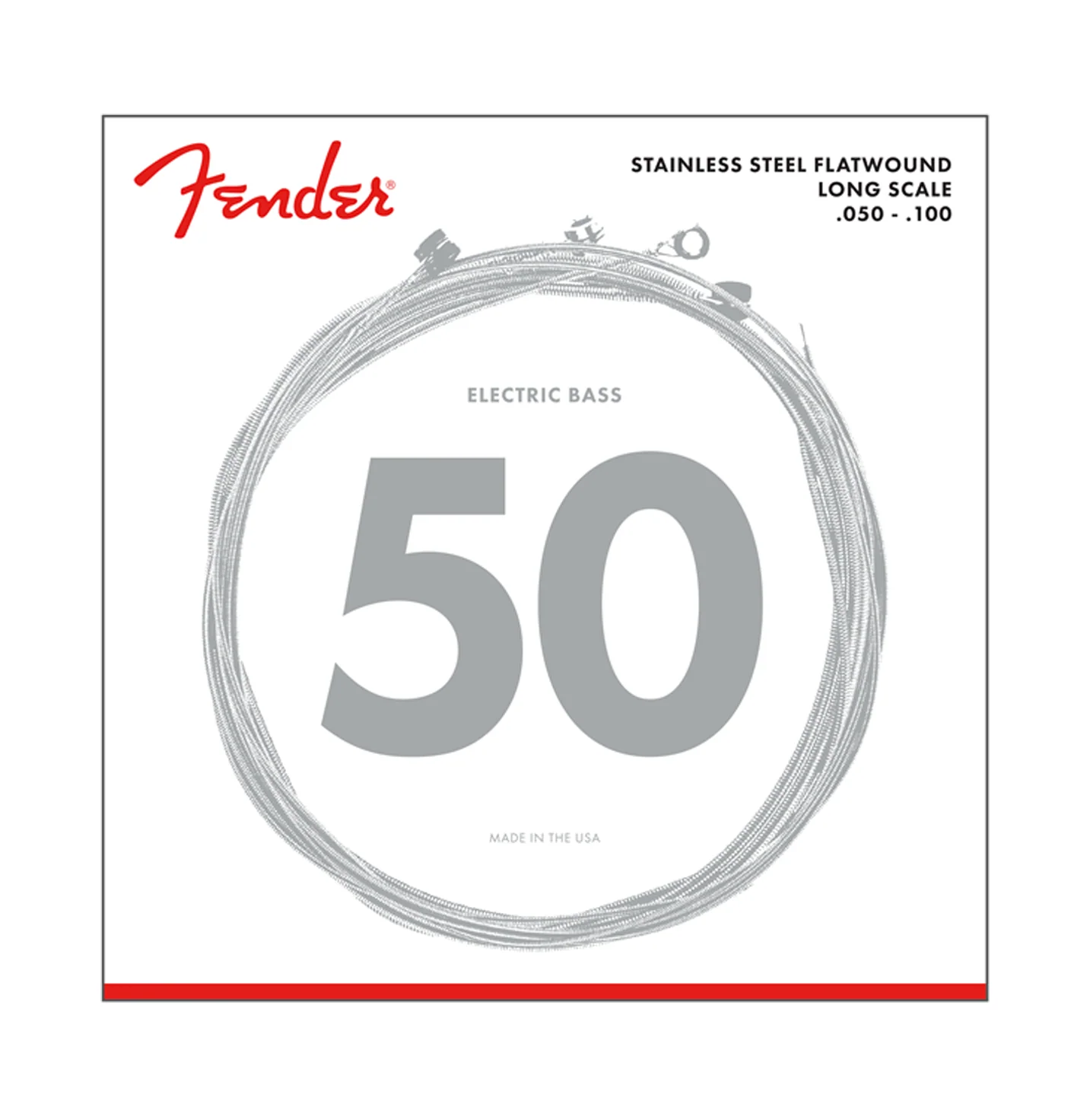 Fender 9050ML Stainless Steel Flatwound Light Electric Bass Strings - Image 2
