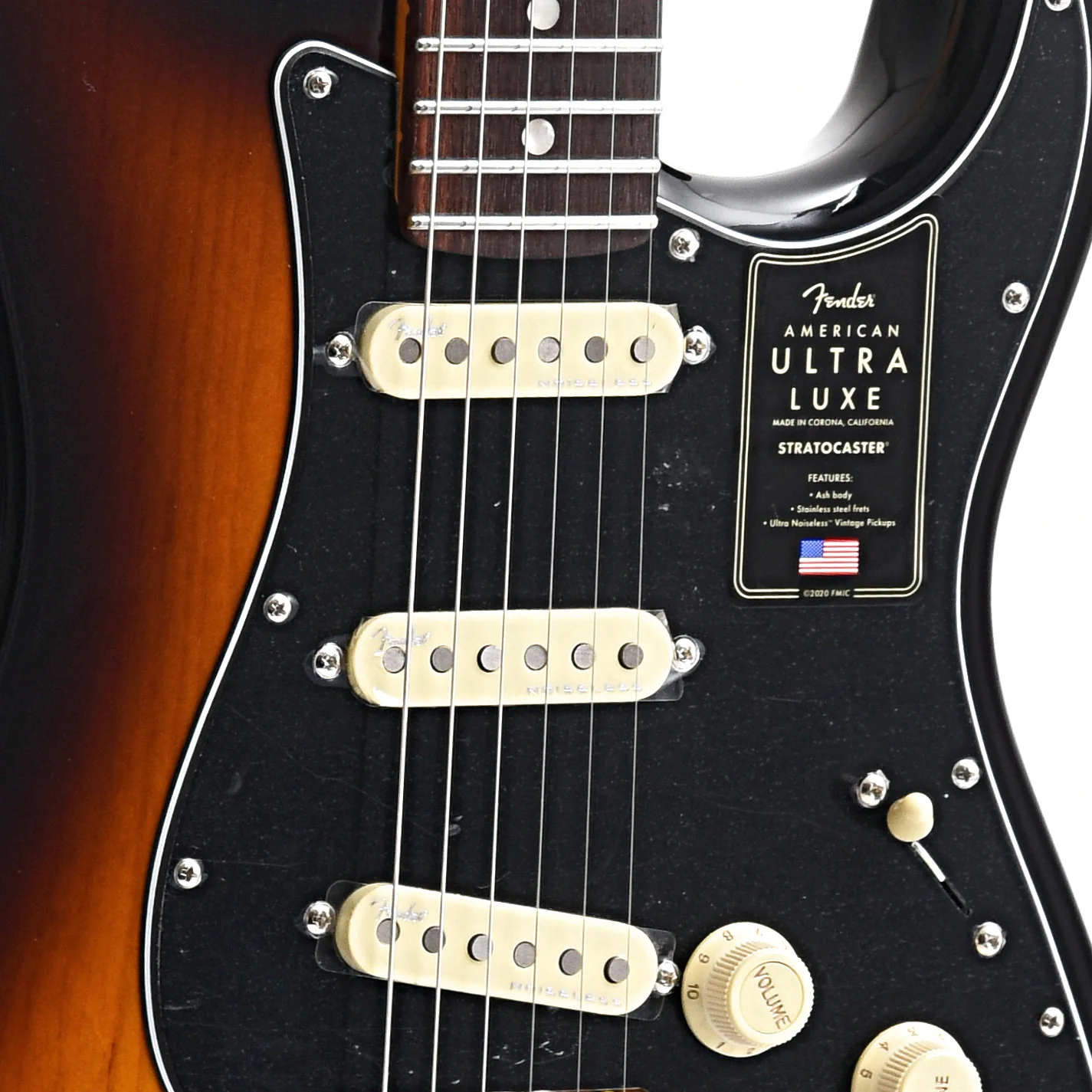 Fender American Ultra Luxe Stratocaster, 2-Color Sunburst - Image 5