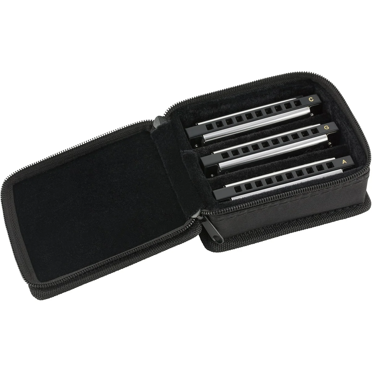 Fender Blues Deluxe Harmonicas, 3-Pack with Case - Image 3