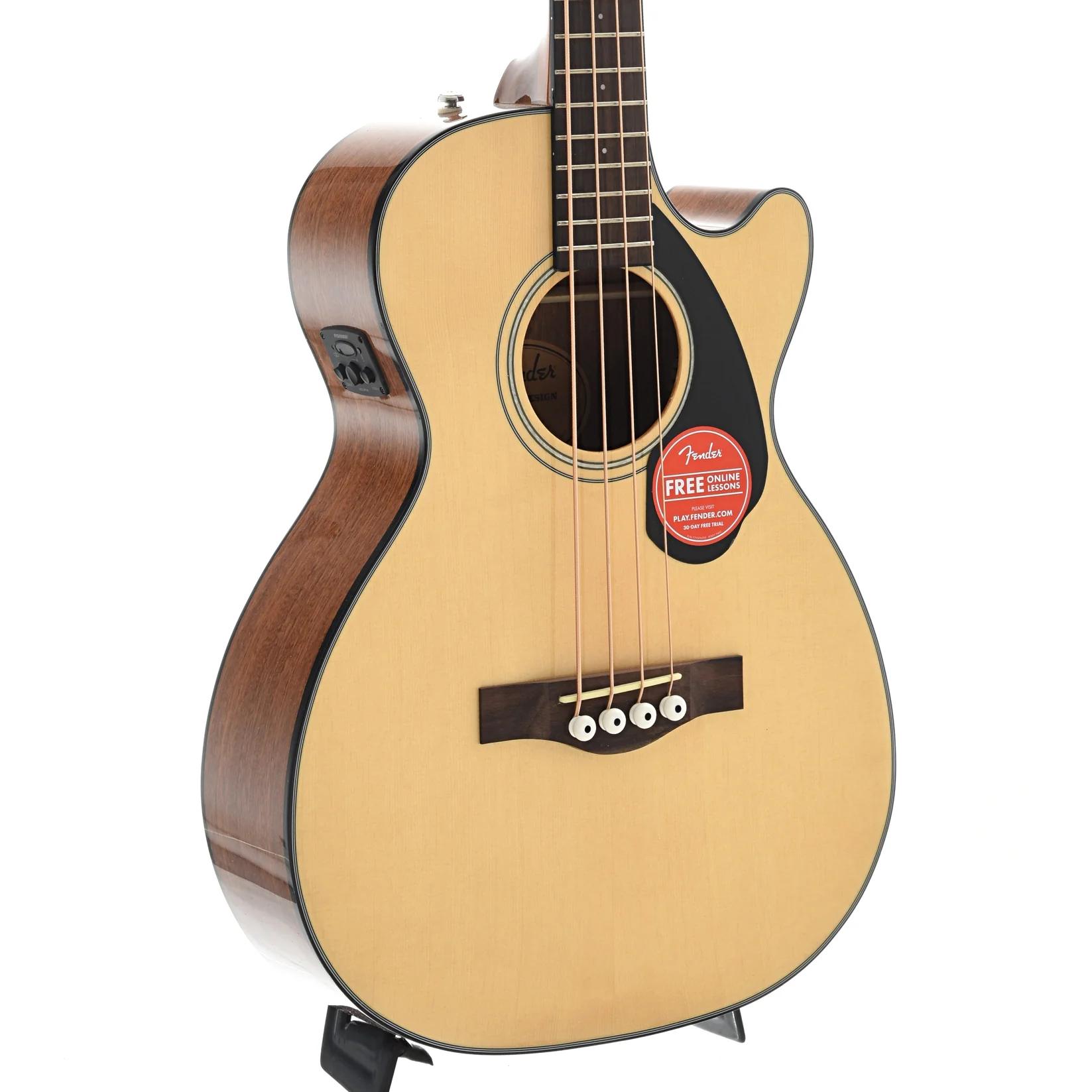 Fender CB-60SCE Acoustic Bass, Natural - Image 4