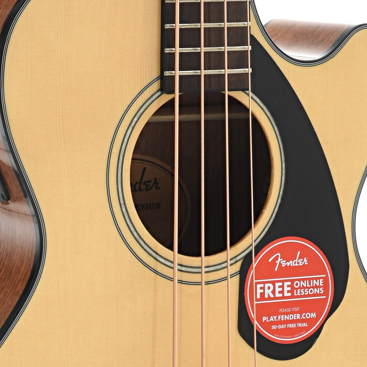 Fender CB-60SCE Acoustic Bass, Natural - Image 6
