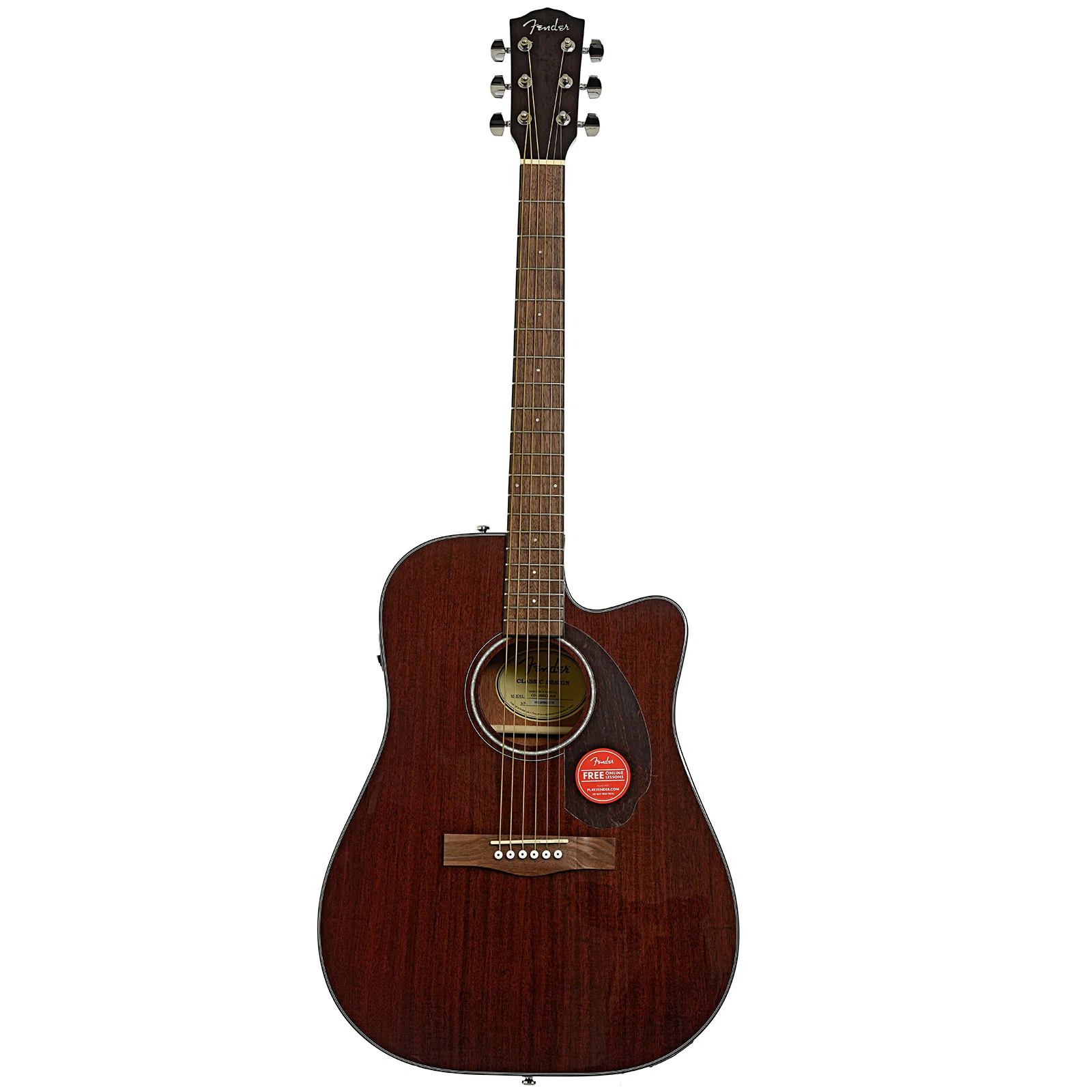 Fender CD-140SCE All-Mahogany Dreadnought Acoustic Guitar & Case - Image 14