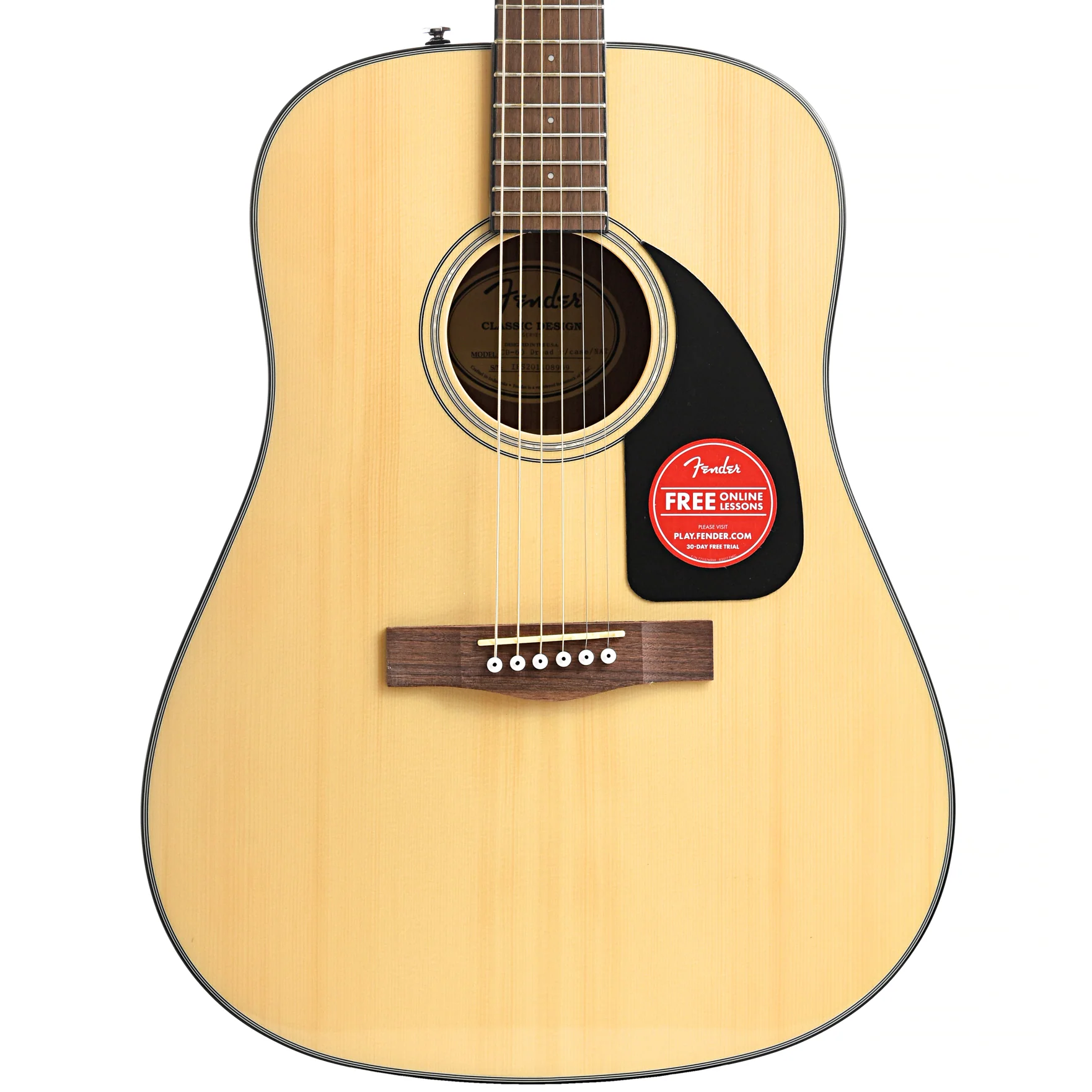 Fender CD-60 Dreadnought Acoustic Guitar & Case - Image 2