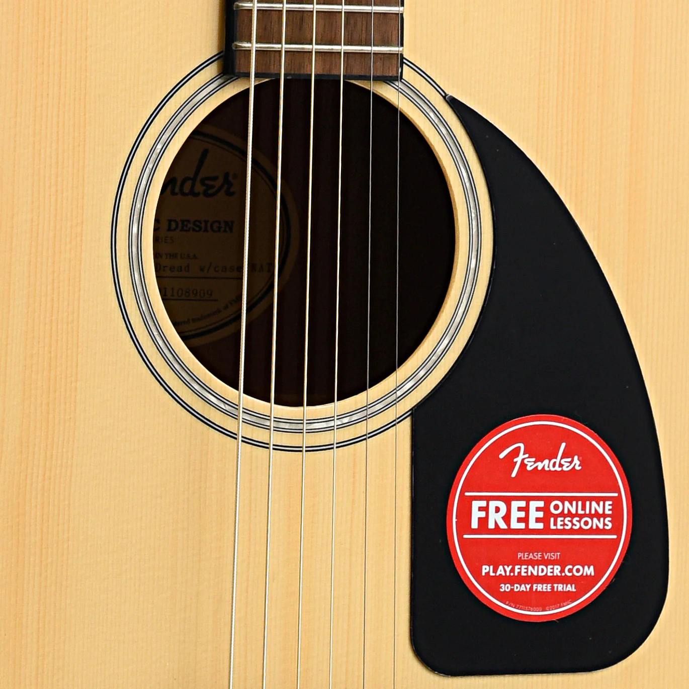 Fender CD-60 Dreadnought Acoustic Guitar & Case - Image 6