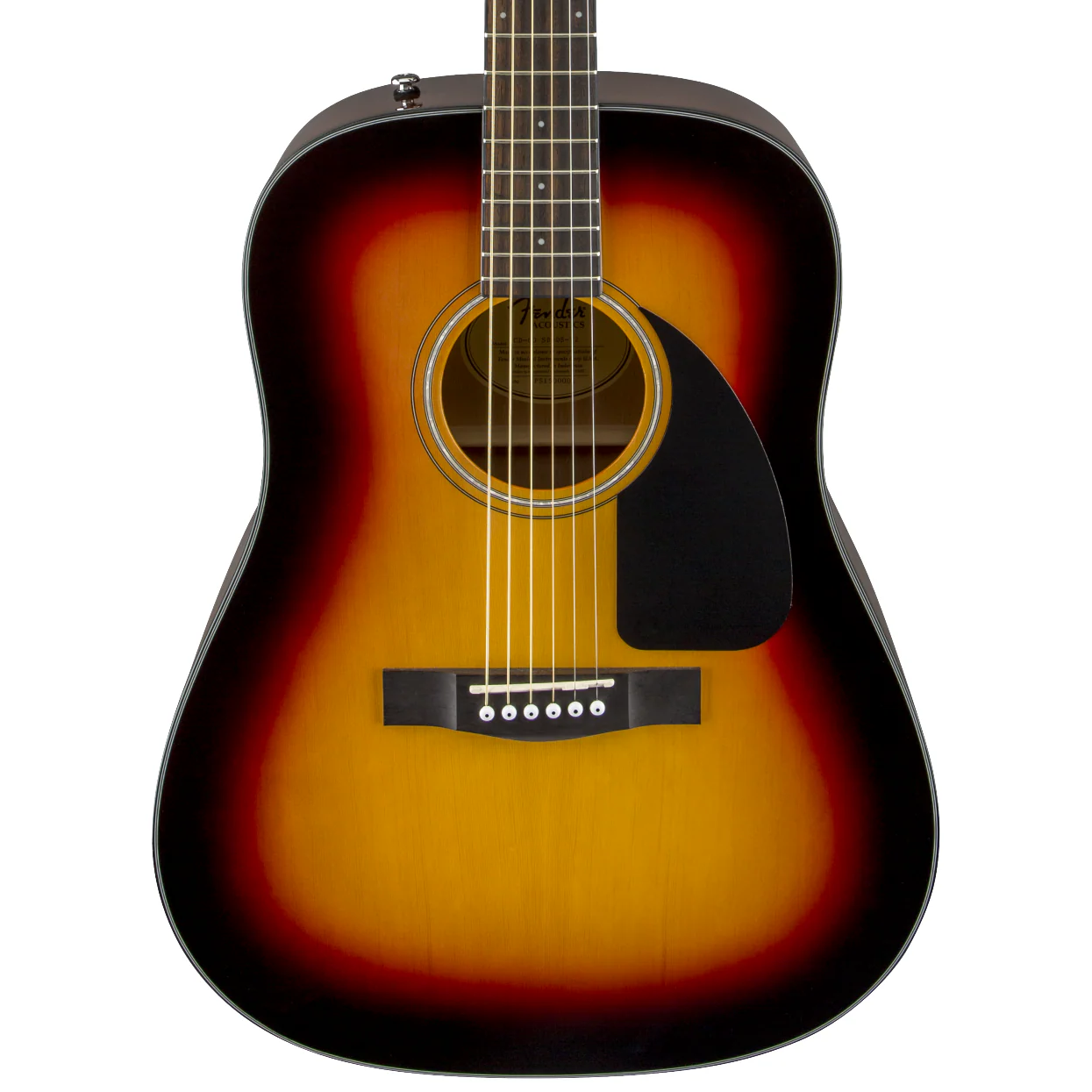 Fender CD-60 Dreadnought Acoustic Guitar & Case, Sunburst - Image 2
