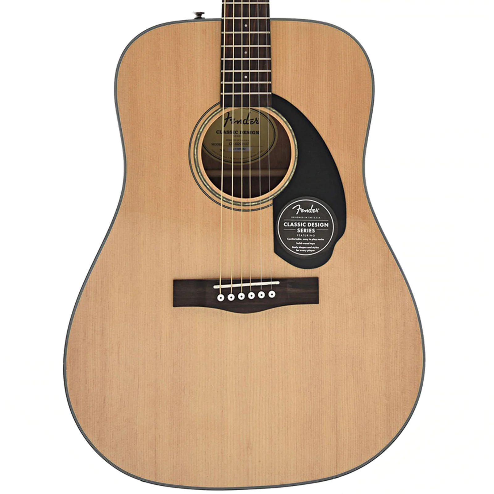 Fender CD-60S Dreadnought Acoustic Guitar, Natural - Image 2