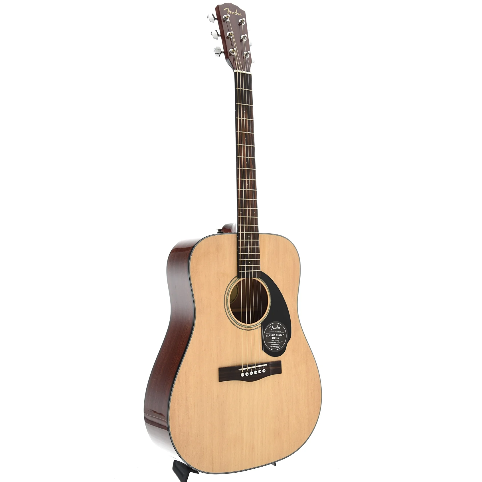 Fender CD-60S Dreadnought Acoustic Guitar, Natural - Image 3