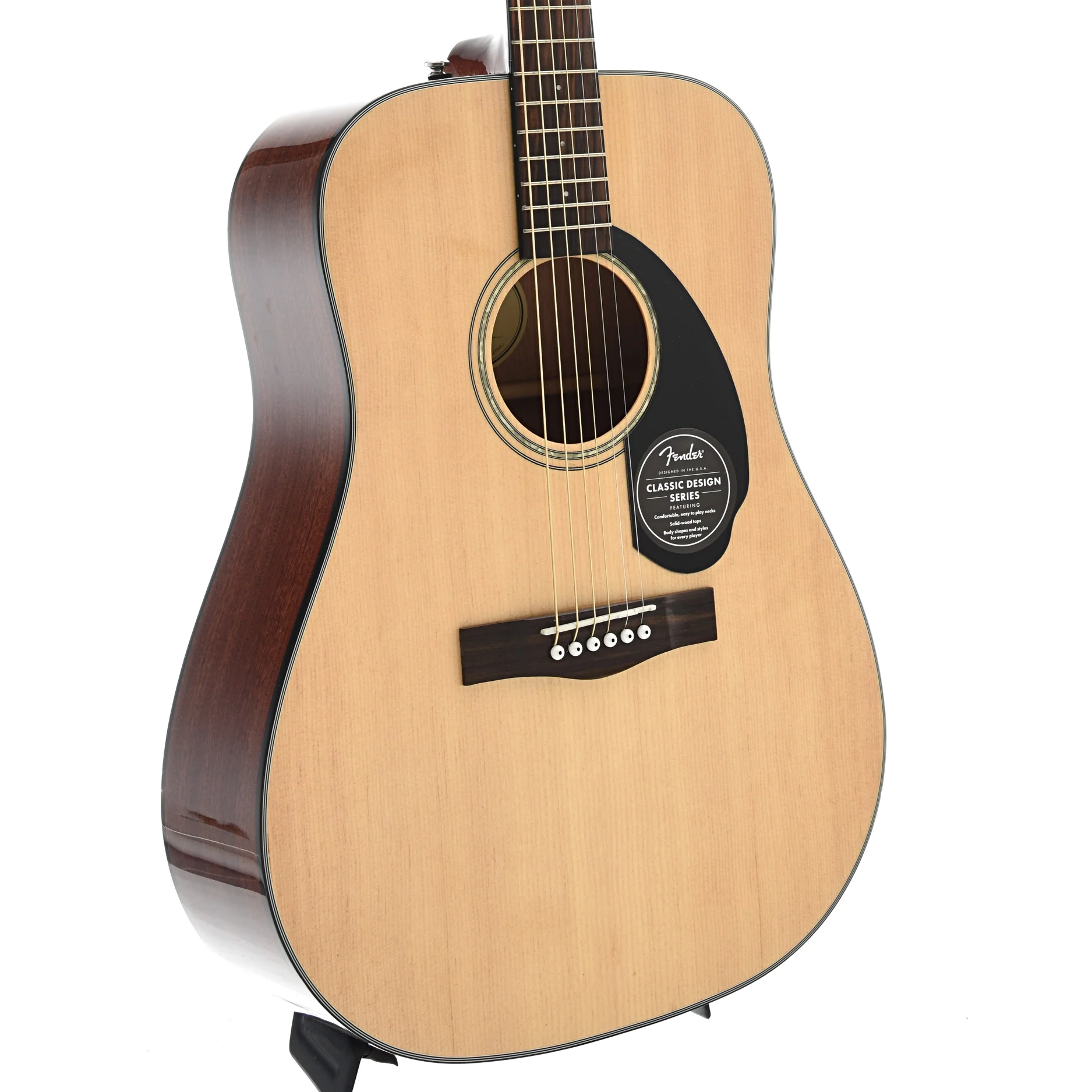 Fender CD-60S Dreadnought Acoustic Guitar, Natural - Image 4