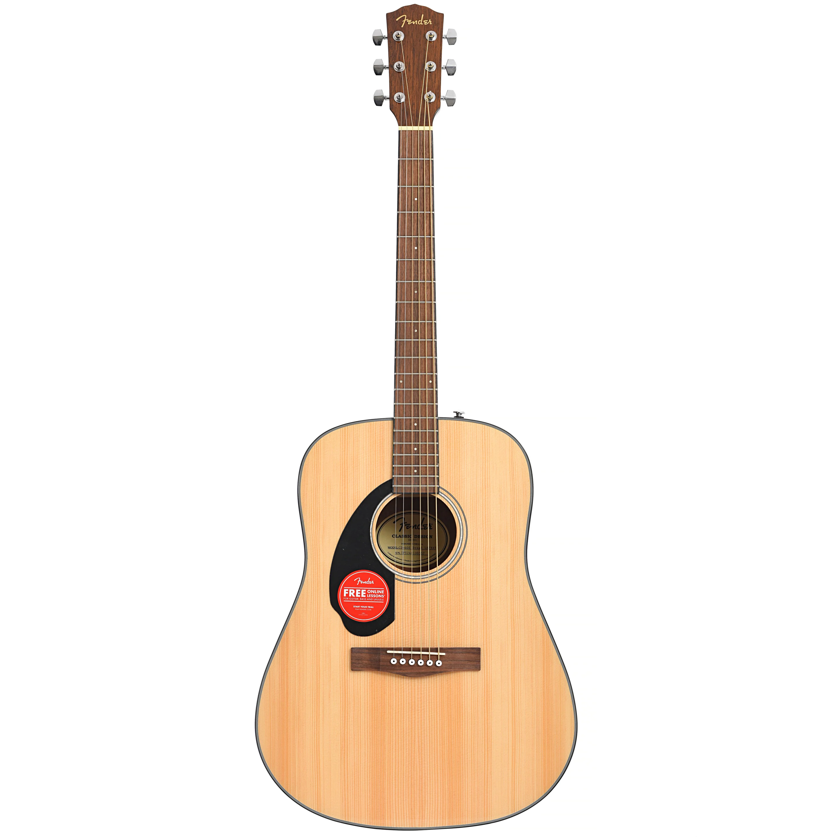 Fender CD-60S Left-Handed Dreadnought Acoustic Guitar, Natural - Image 13