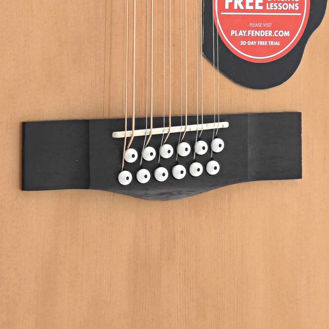 Fender CD-60SCE 12-String Acoustic-Electric Guitar, Natural - Image 4
