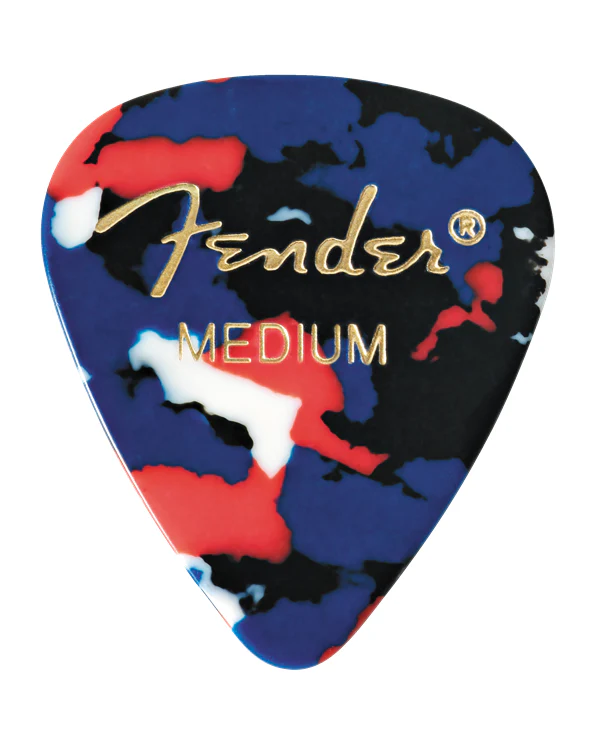 Fender Classic 351 Shape Celluloid Guitar Picks, Confetti, Medium - Image 2