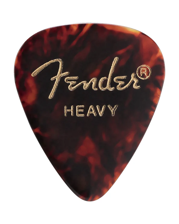 Fender Classic 351 Shape Celluloid Guitar Picks, Tortoise Shell, Heavy - Image 2