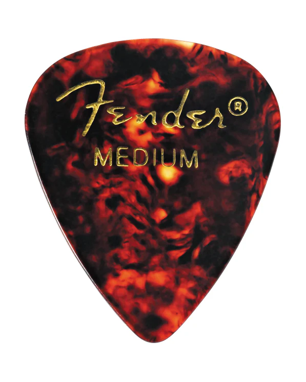 Fender Classic 351 Shape Celluloid Guitar Picks, Tortoise Shell, Medium - Image 2