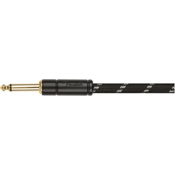 Fender Deluxe Series Coil Instrument Cable, Black Tweed - Image 4