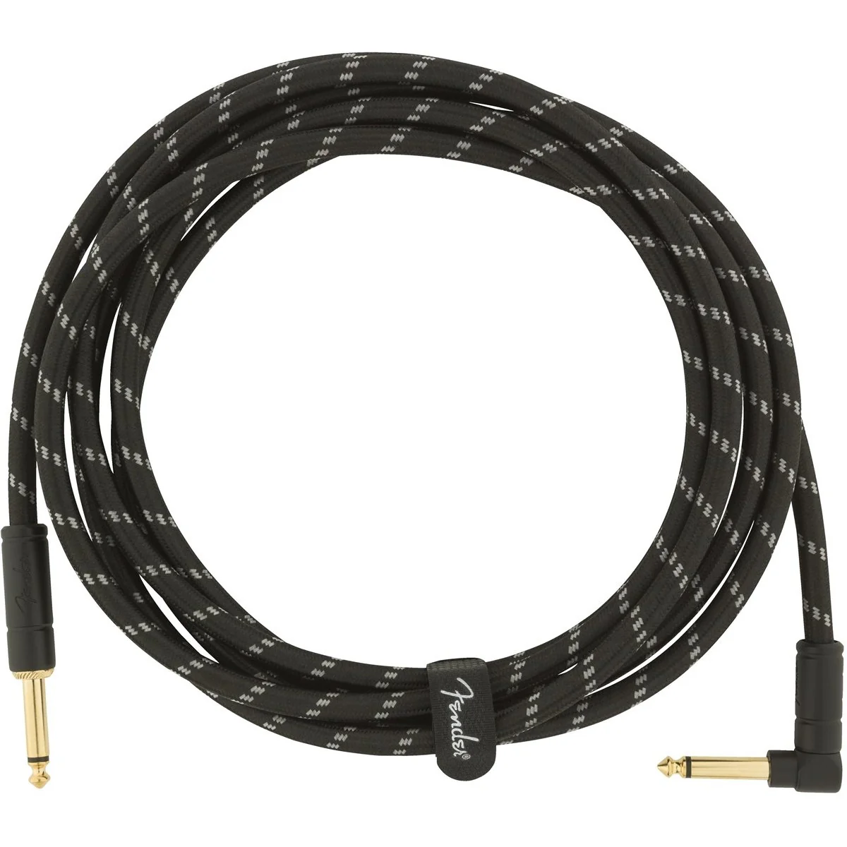 Fender Deluxe Series 10ft Instrument Cable, Angled End, Black Tweed - Image 3