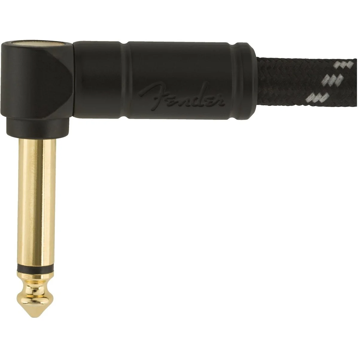 Fender Deluxe Series 10ft Instrument Cable, Angled End, Black Tweed - Image 4