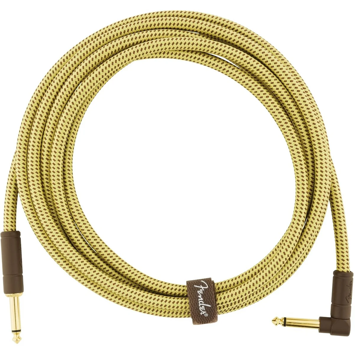 Fender Deluxe Series 10ft Instrument Cable, Angled End, Tweed - Image 3