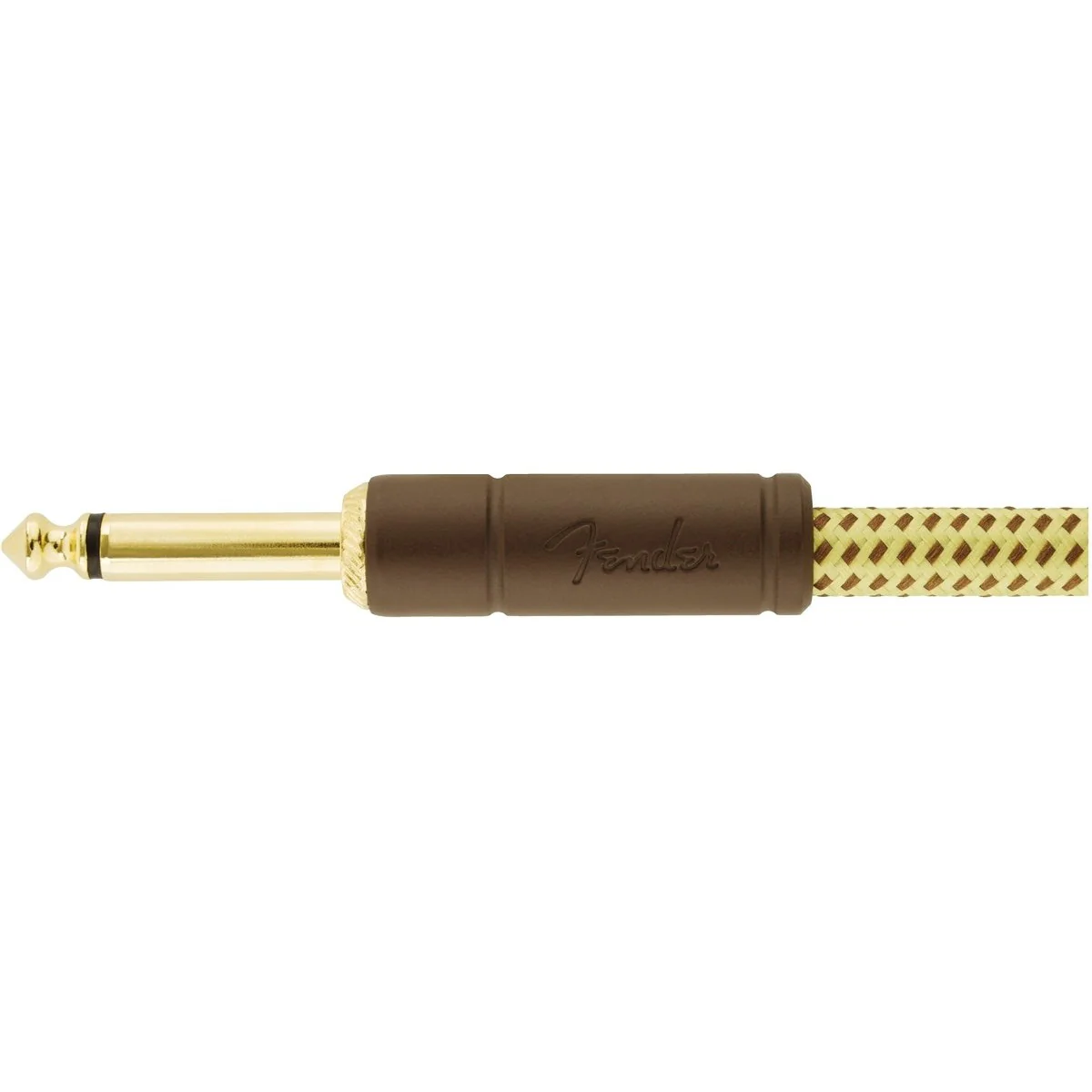 Fender Deluxe Series 15ft Instrument Cable, Angled End, Tweed - Image 5
