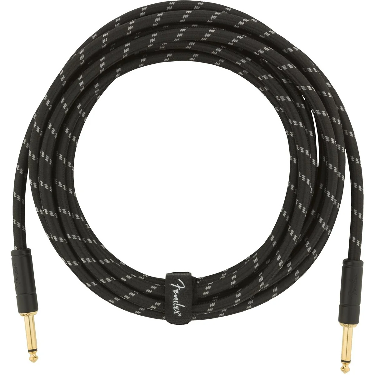 Fender Deluxe Series 15ft Instrument Cable, Black Tweed - Image 3