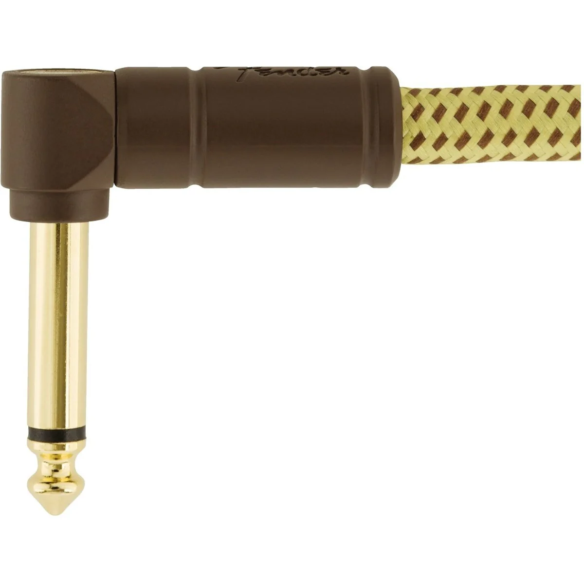 Fender Deluxe Series 18.6ft Instrument Cable, Angled End, Tweed - Image 3