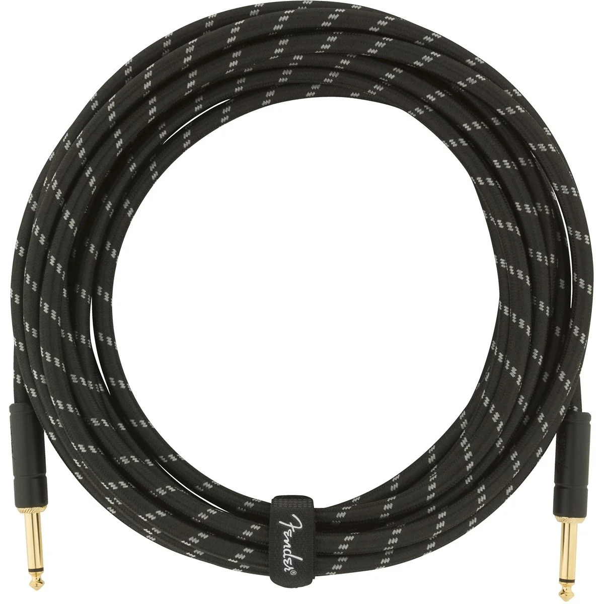 Fender Deluxe Series 18.6ft Instrument Cable, Black Tweed - Image 3