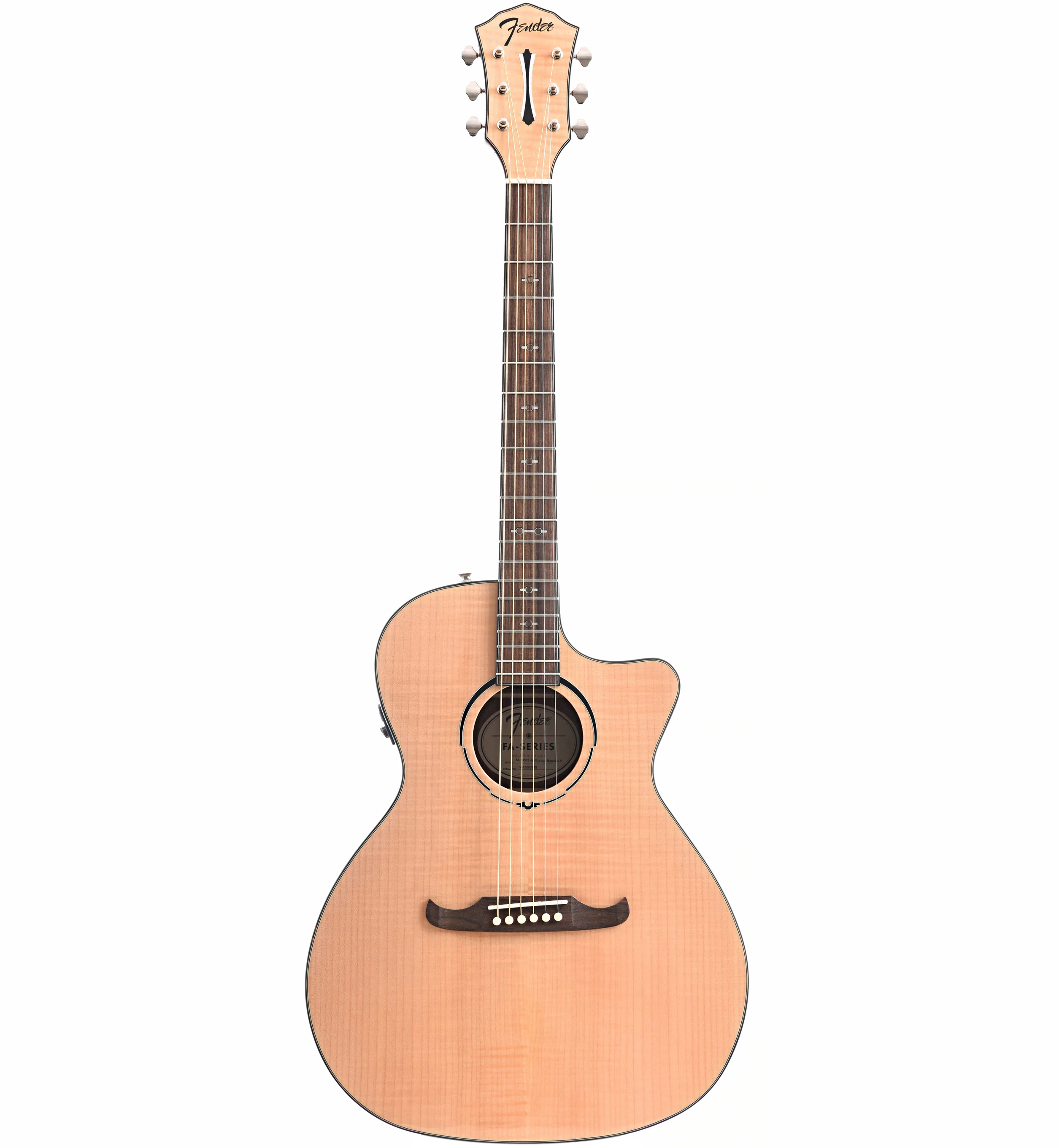 Fender FA-345CE Auditorium Acoustic Guitar, Natural - Image 13