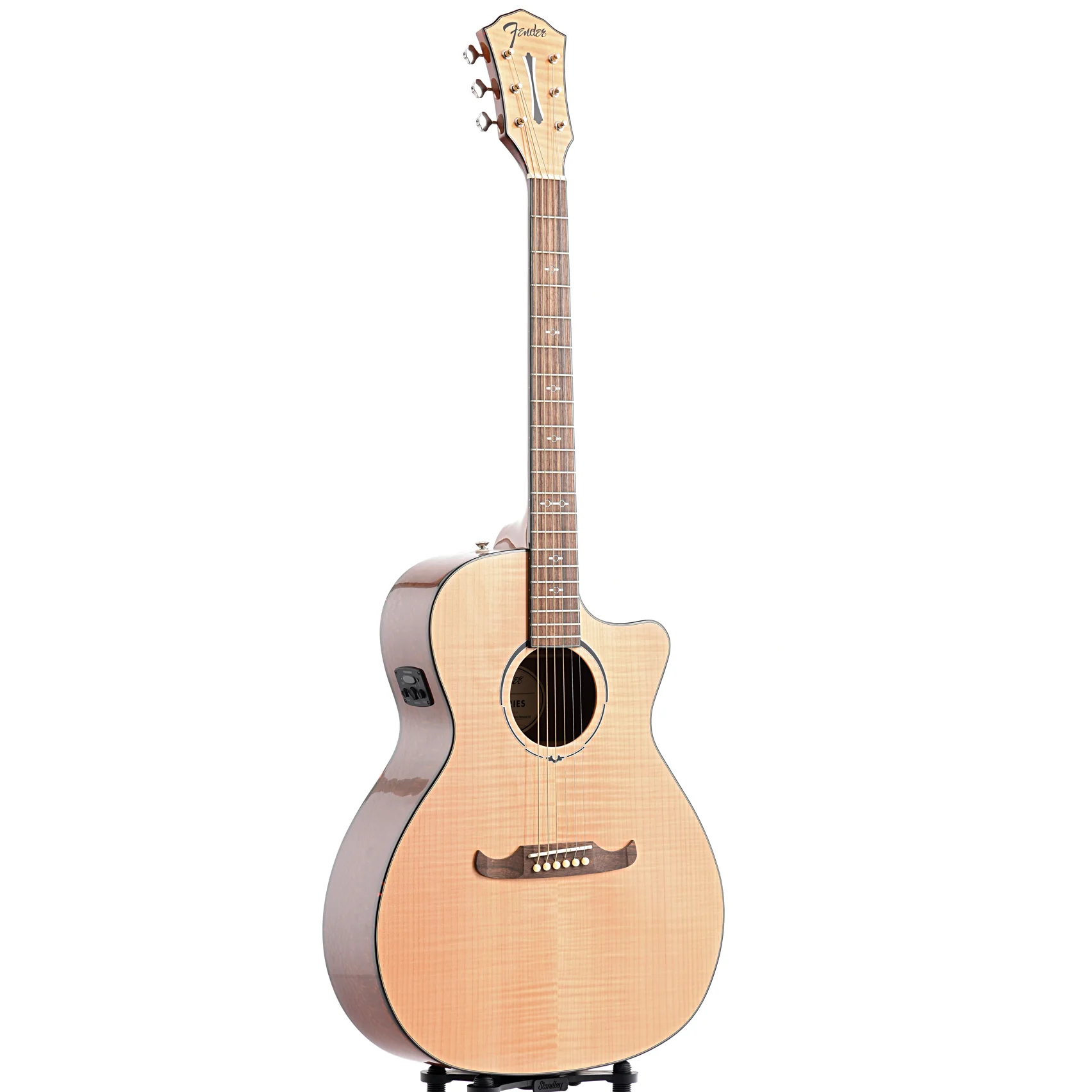 Fender FA-345CE Auditorium Acoustic Guitar, Natural - Image 3
