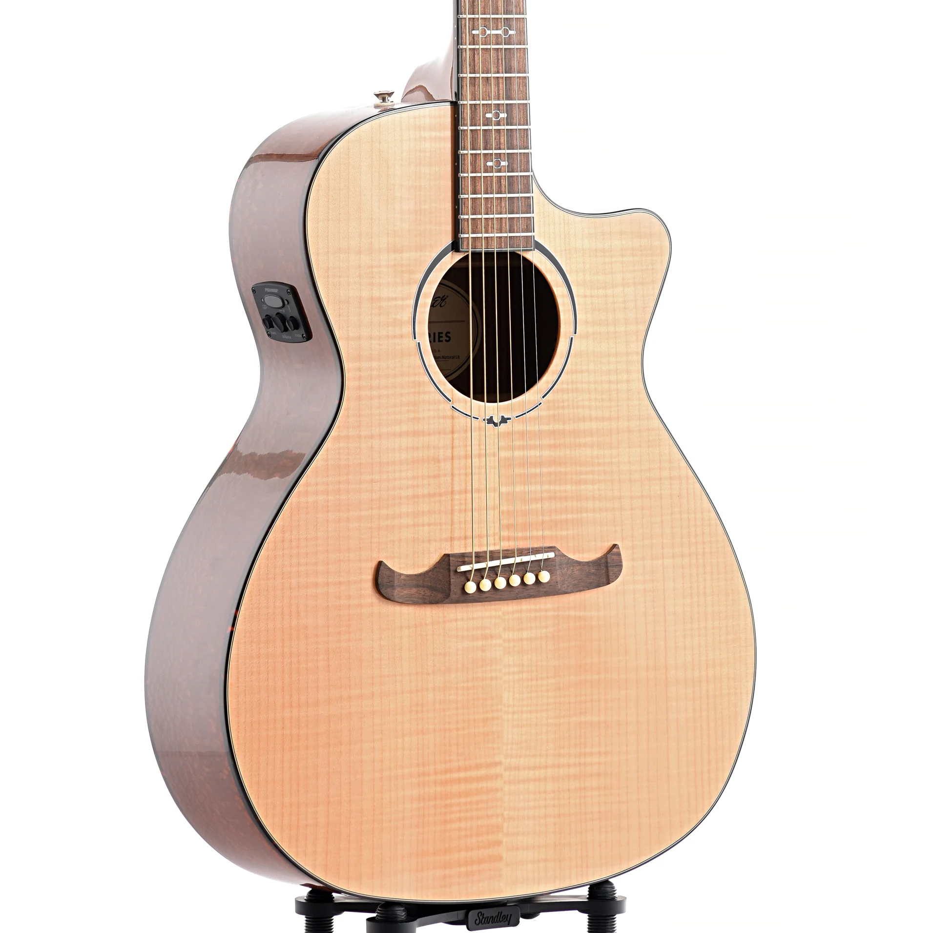 Fender FA-345CE Auditorium Acoustic Guitar, Natural - Image 4