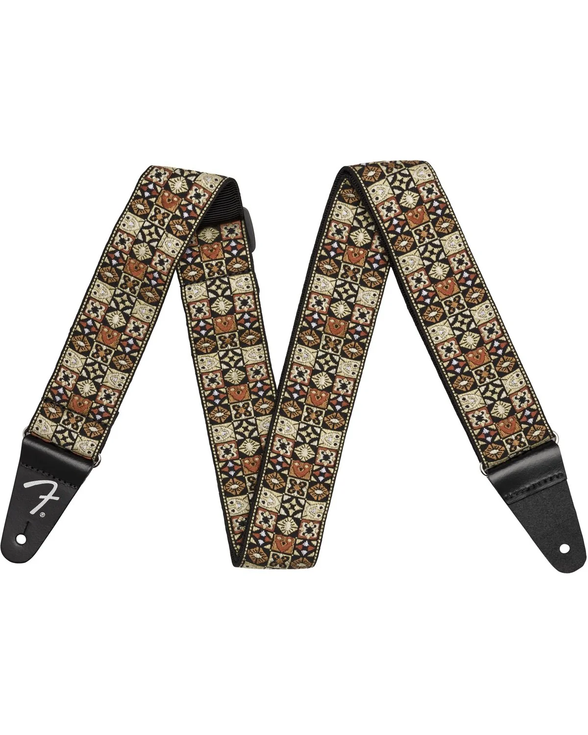 Fender Festival Woven Guitar Strap, Tan Mosaic - Image 2