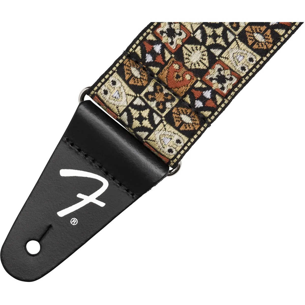 Fender Festival Woven Guitar Strap, Tan Mosaic - Image 3