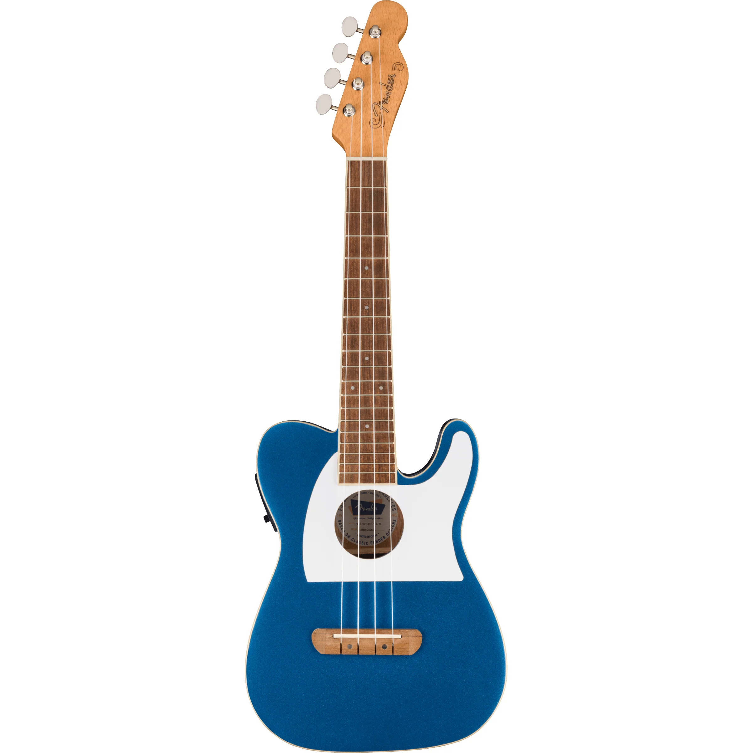 Fender Fullerton Tele Ukulele, Lake Placid Blue - Image 2
