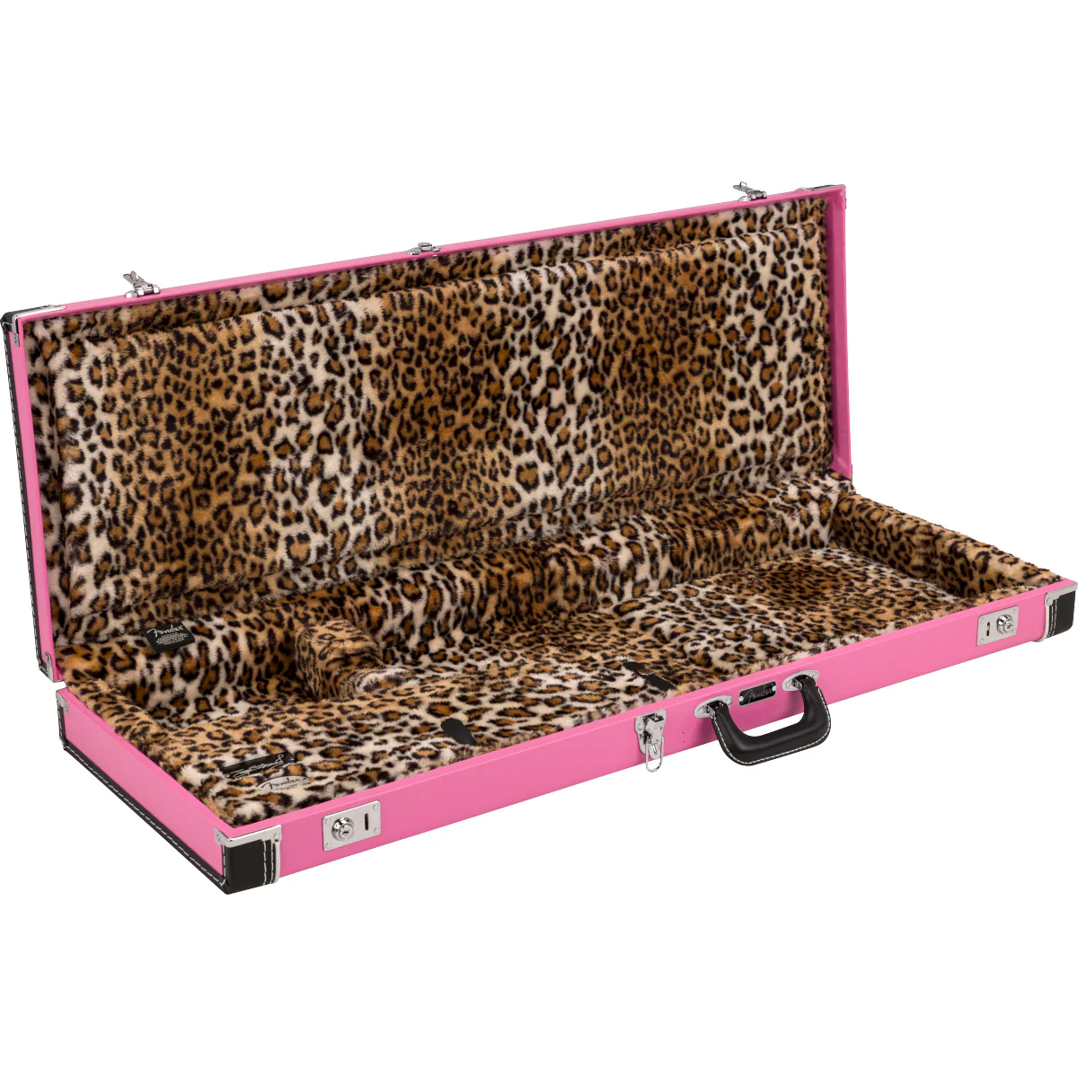 Fender Joe Strummer Tele / Strat Hardshell Case, Pink/Leopard - Image 3