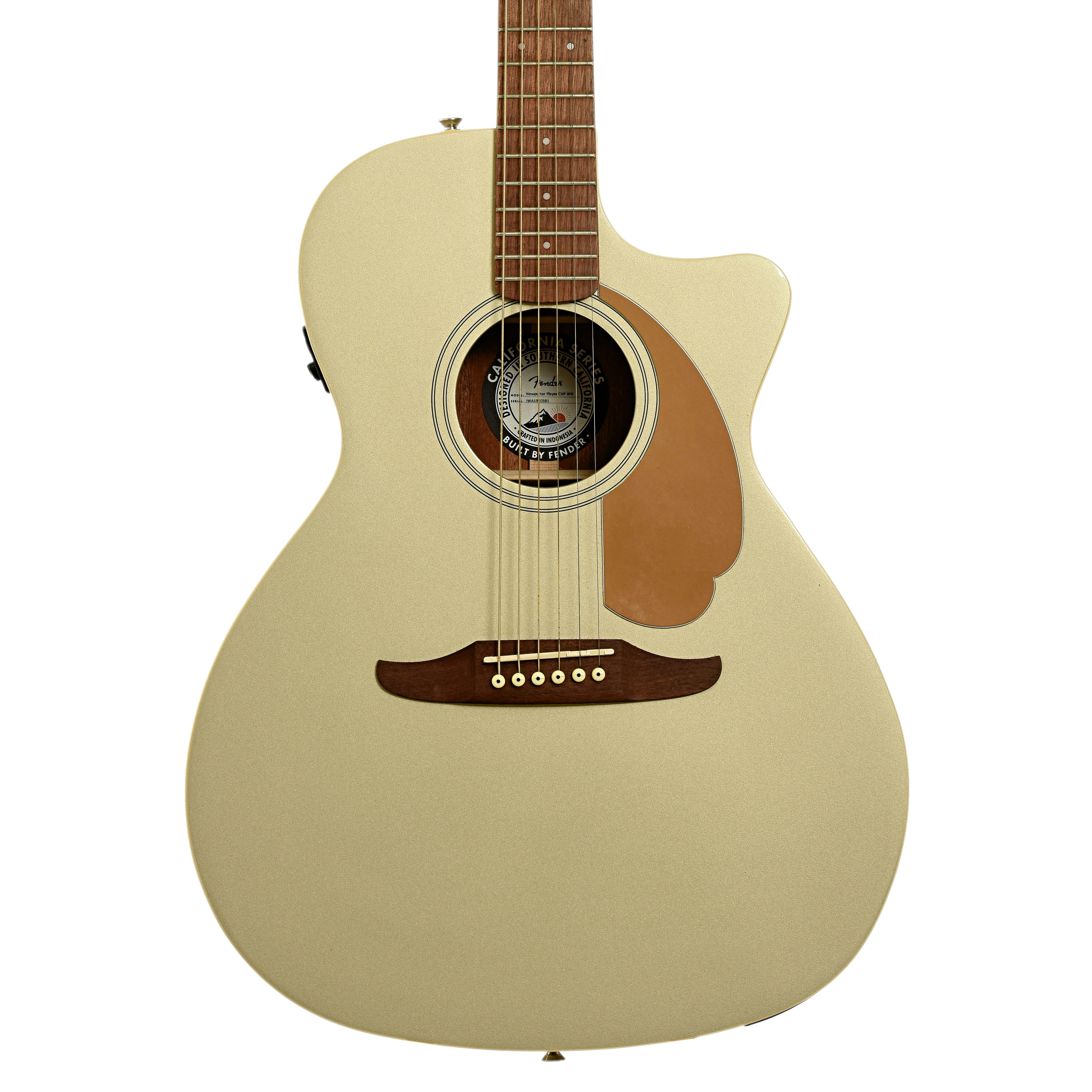 Fender Newporter Player Champagne Acoustic Guitar (2019) - Image 2