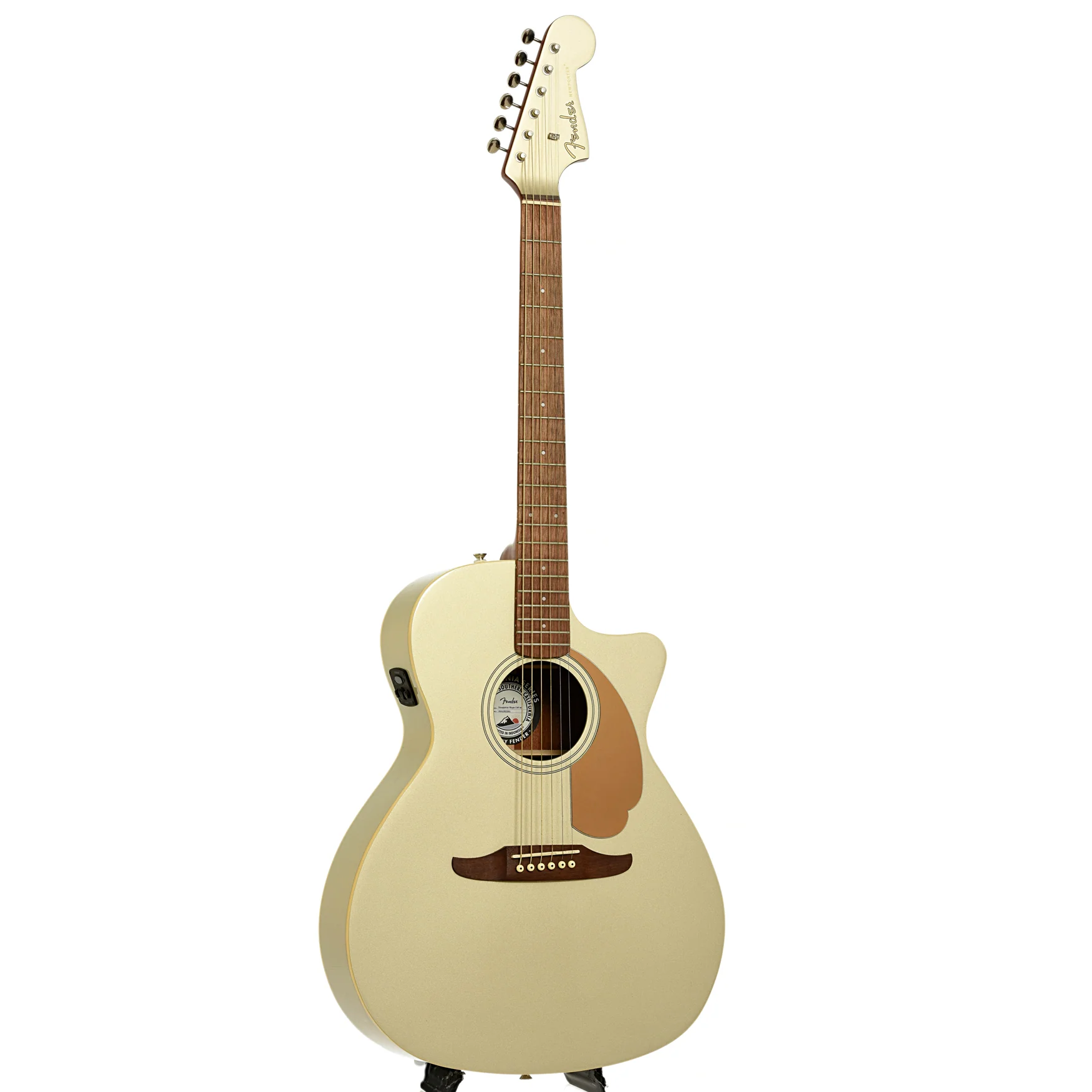 Fender Newporter Player Champagne Acoustic Guitar (2019) - Image 3