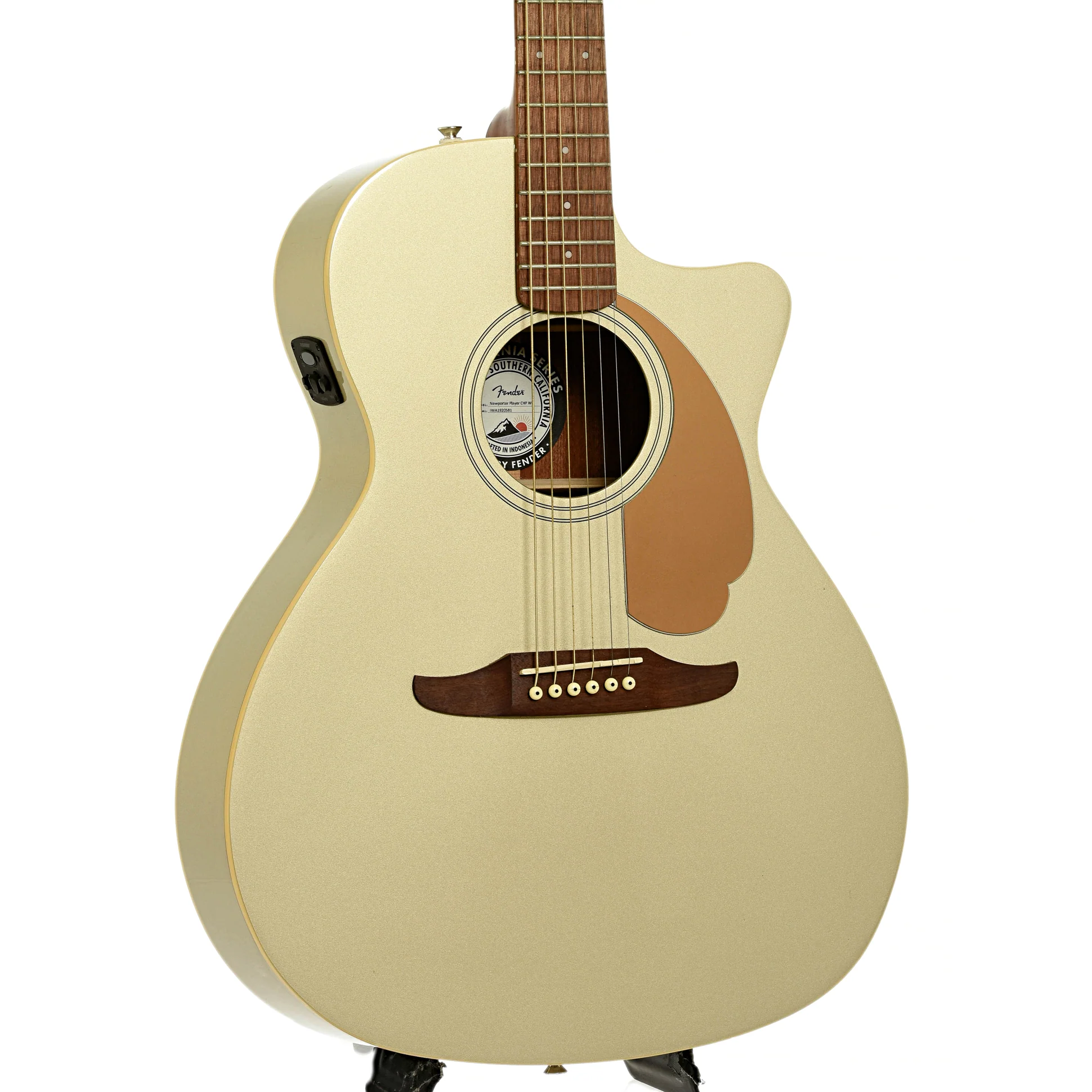 Fender Newporter Player Champagne Acoustic Guitar (2019) - Image 4