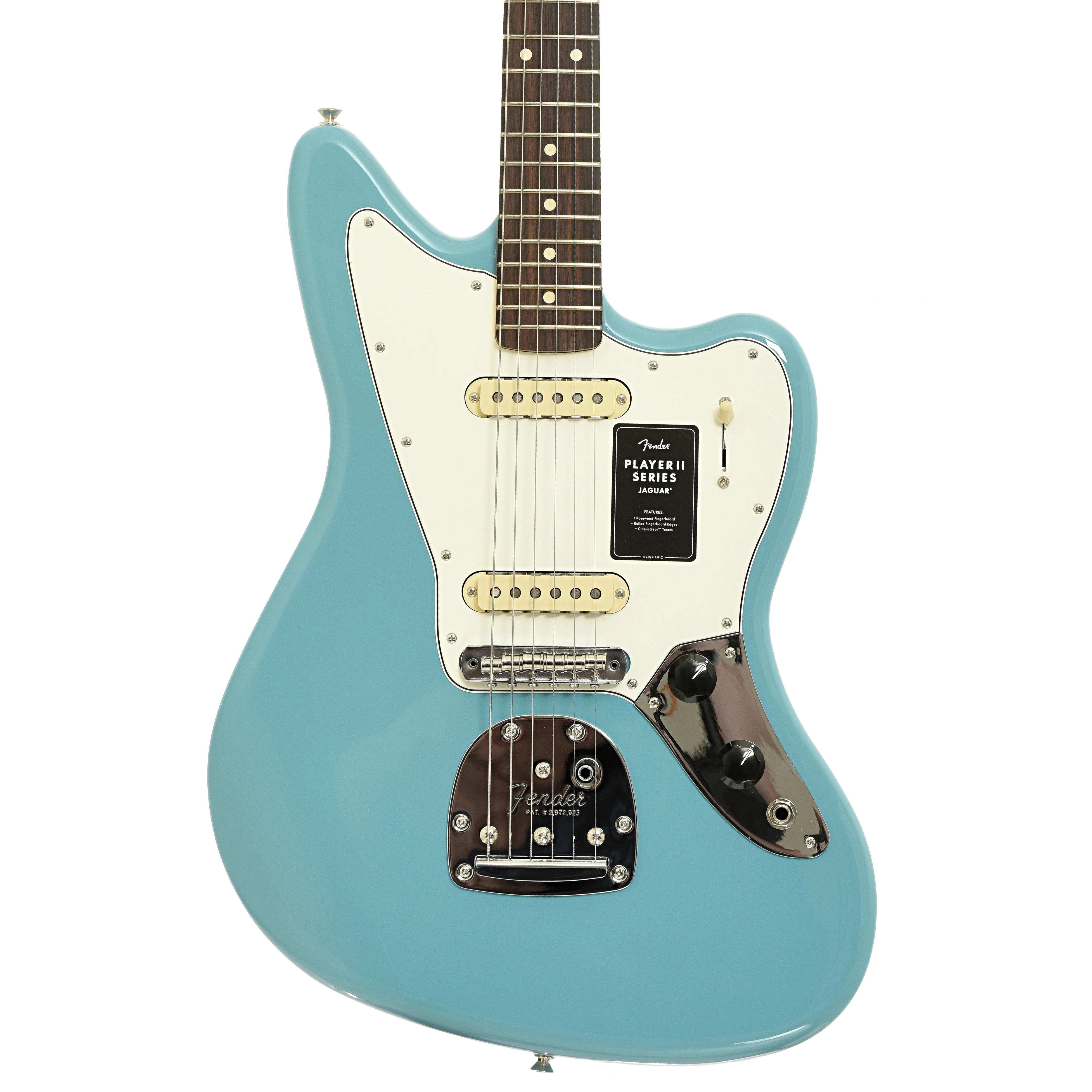 Fender Player II Jaguar Electric Guitar, Aquatone Blue - Image 2
